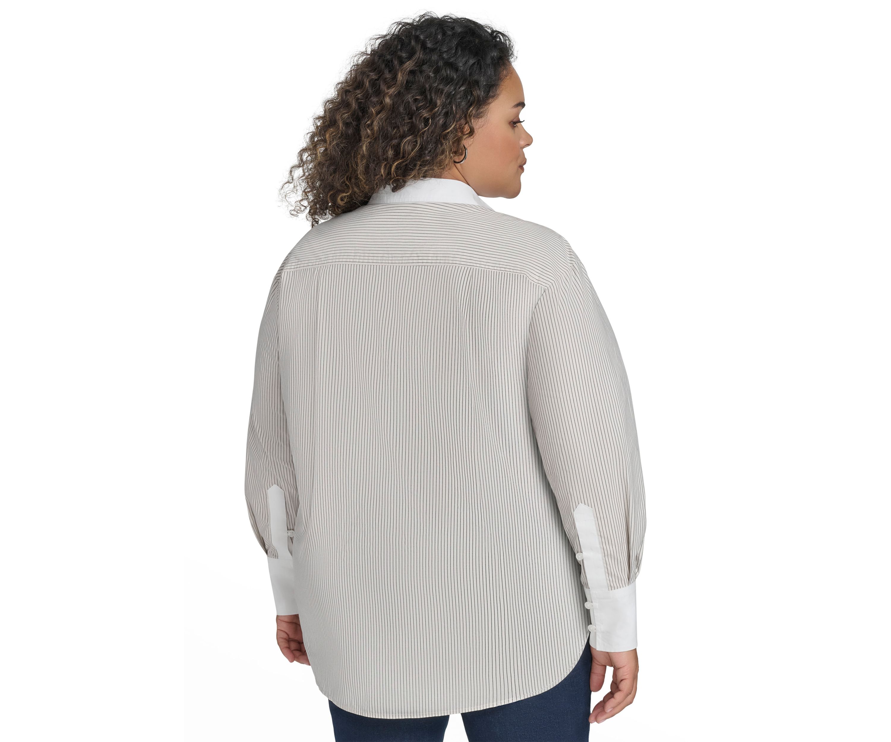 Plus Size Button Front Shirt 