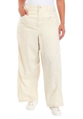 DKNY Jeans Women's Plus Size High Rise Clean Cargo Pants