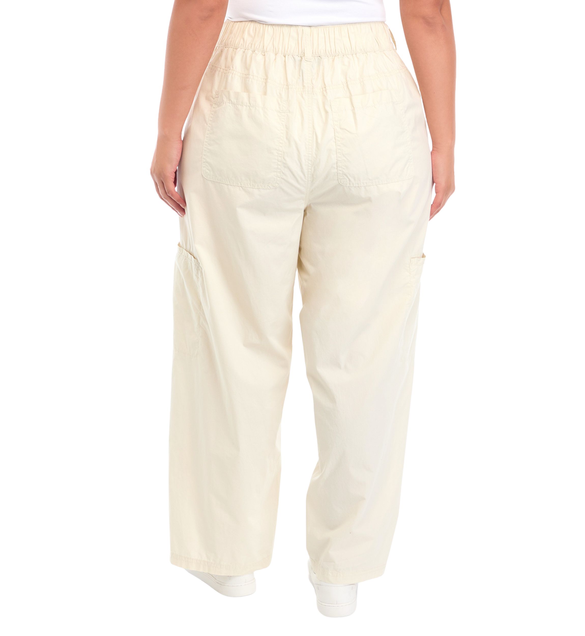 Plus Size High Rise Clean Cargo Pants