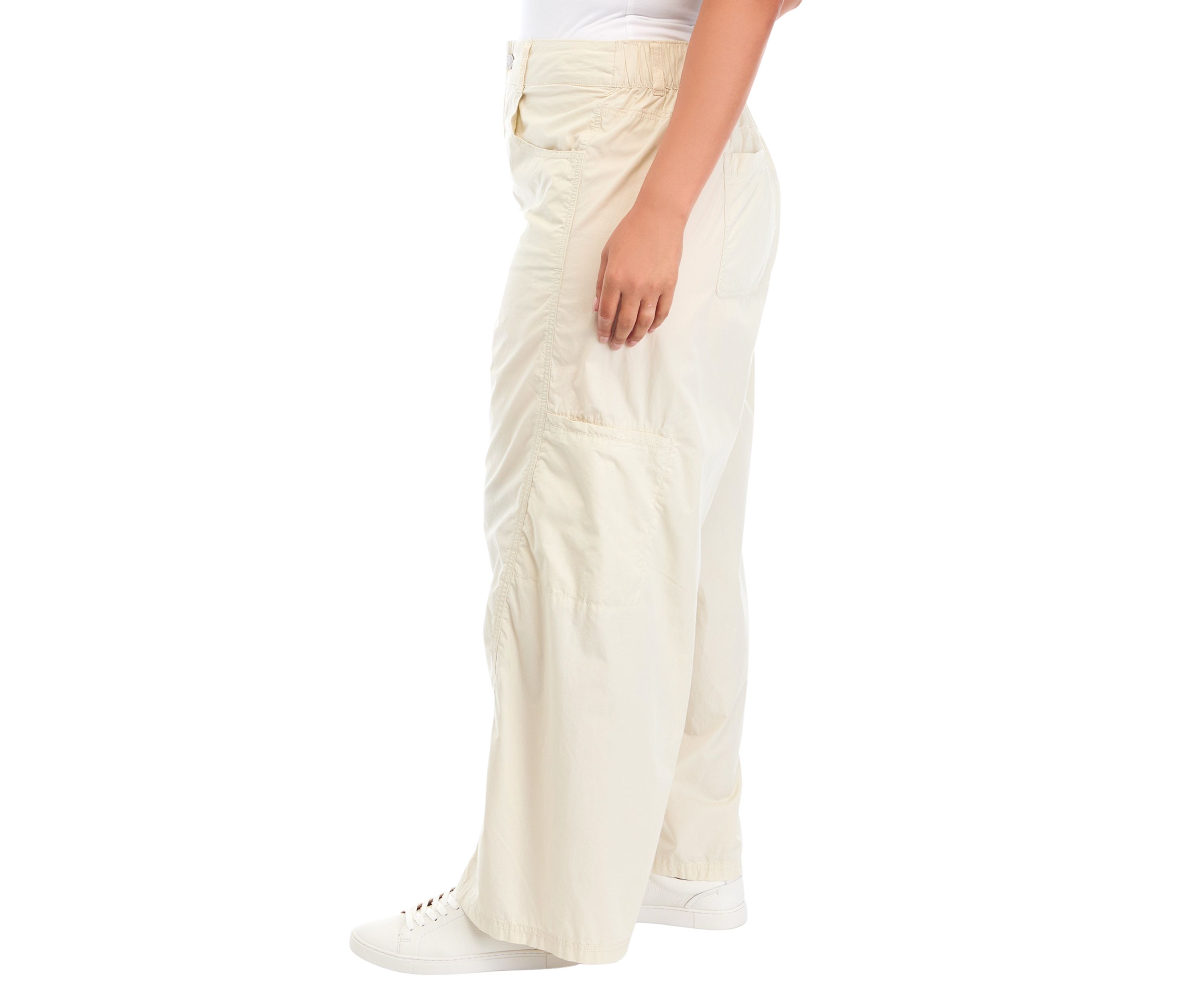 Plus Size High Rise Clean Cargo Pants