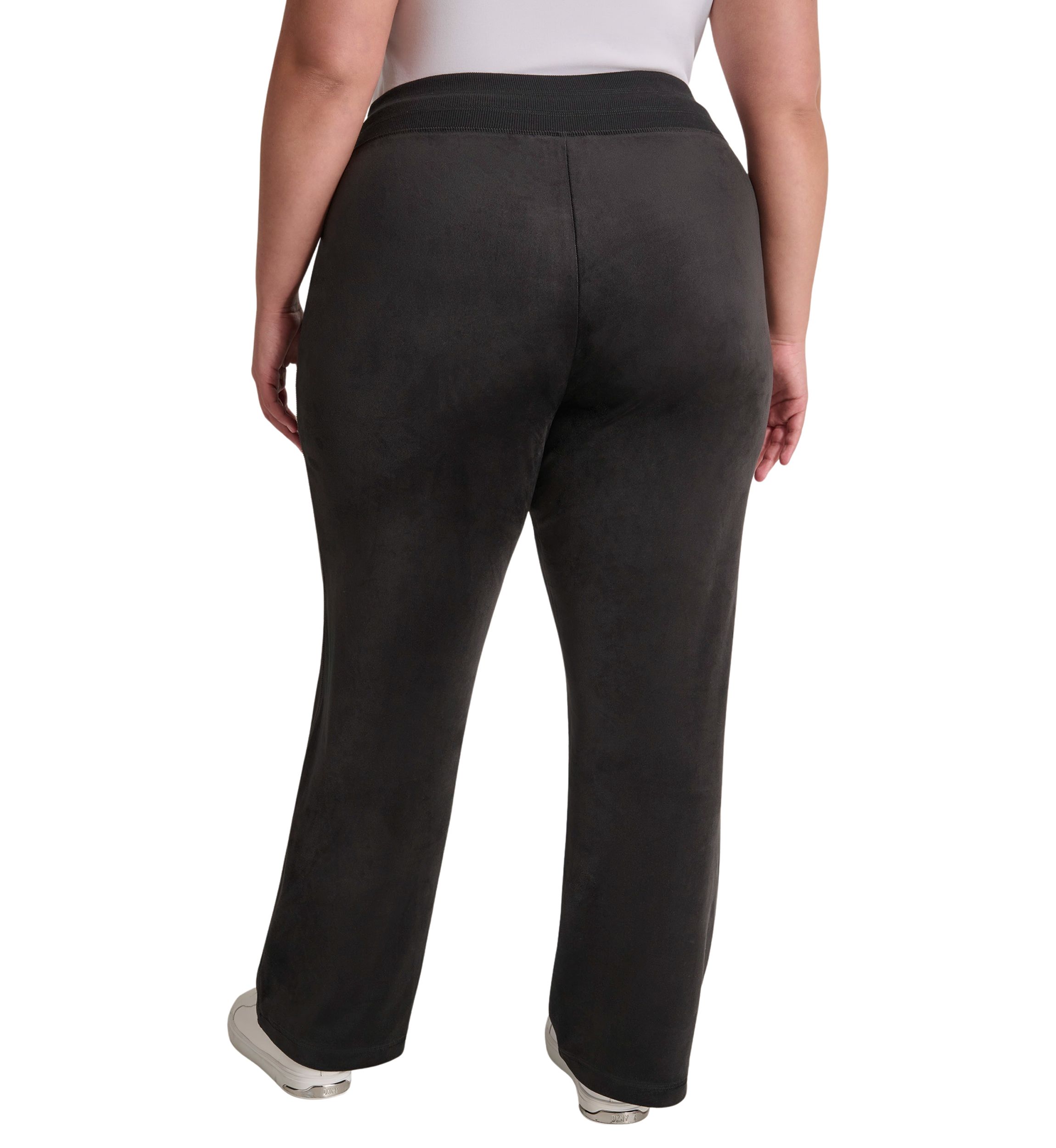 Plus Size Small Logo Relaxed Velour Pants