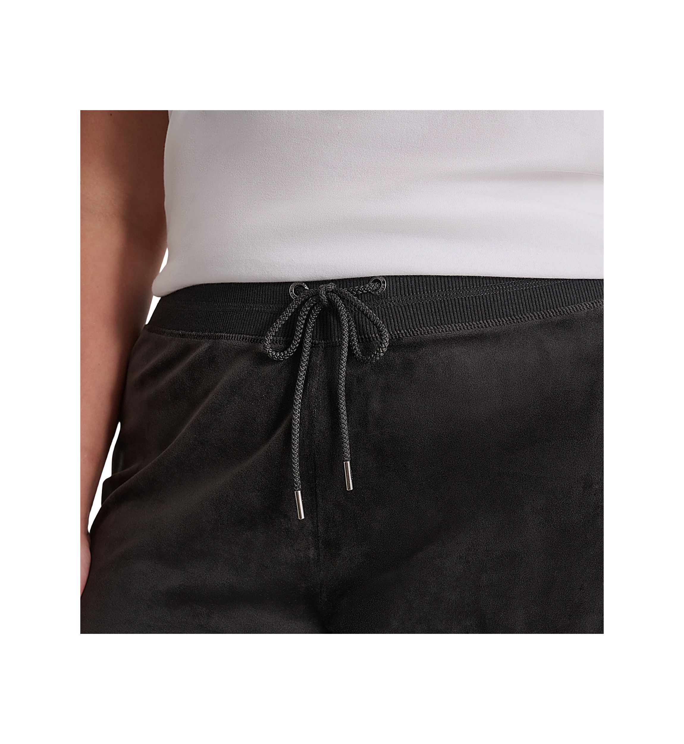 Plus Size Small Logo Relaxed Velour Pants