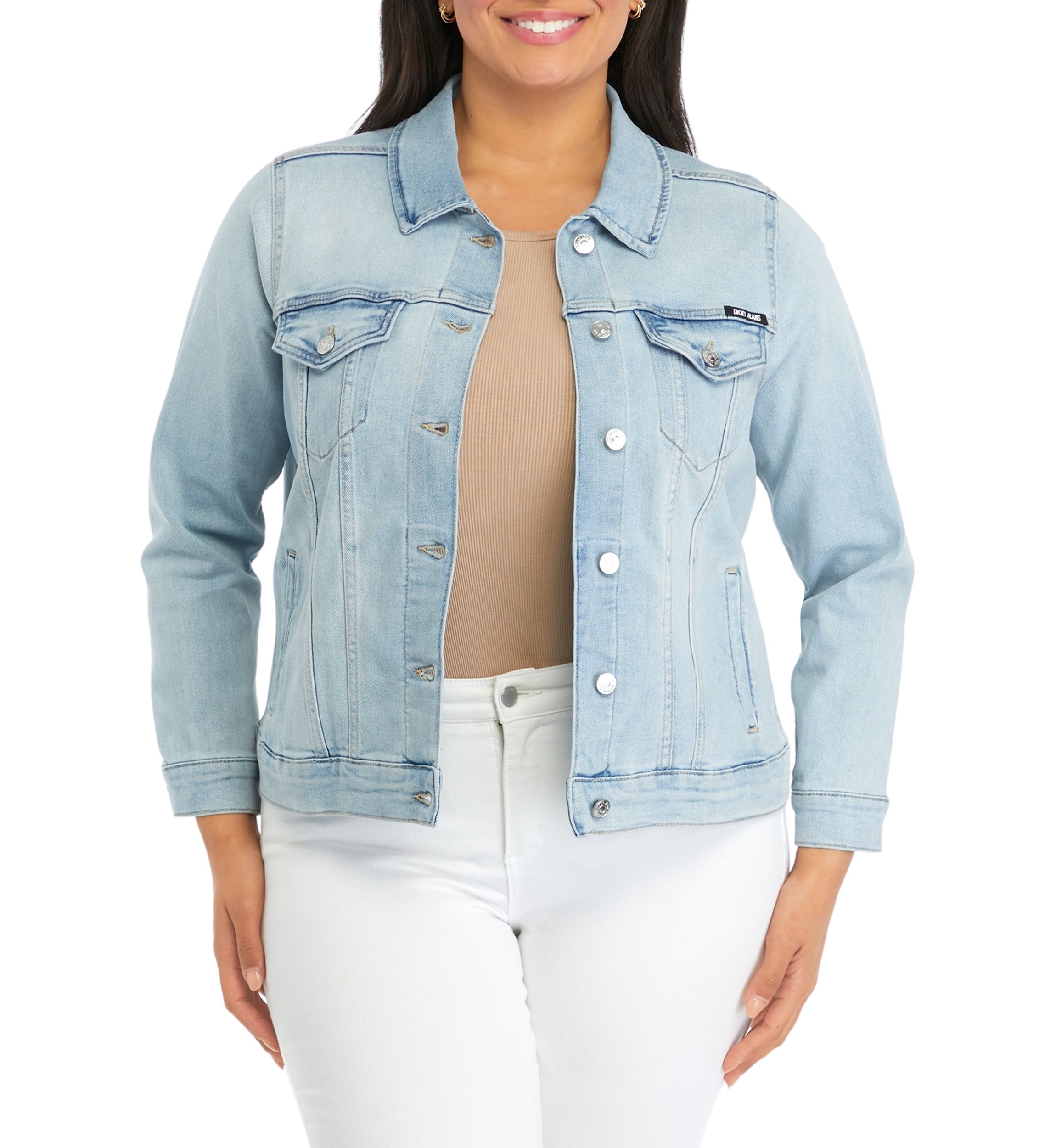 Plus Size Denim Trucker Jacket