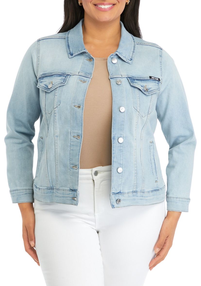 Plus Size Denim Trucker Jacket