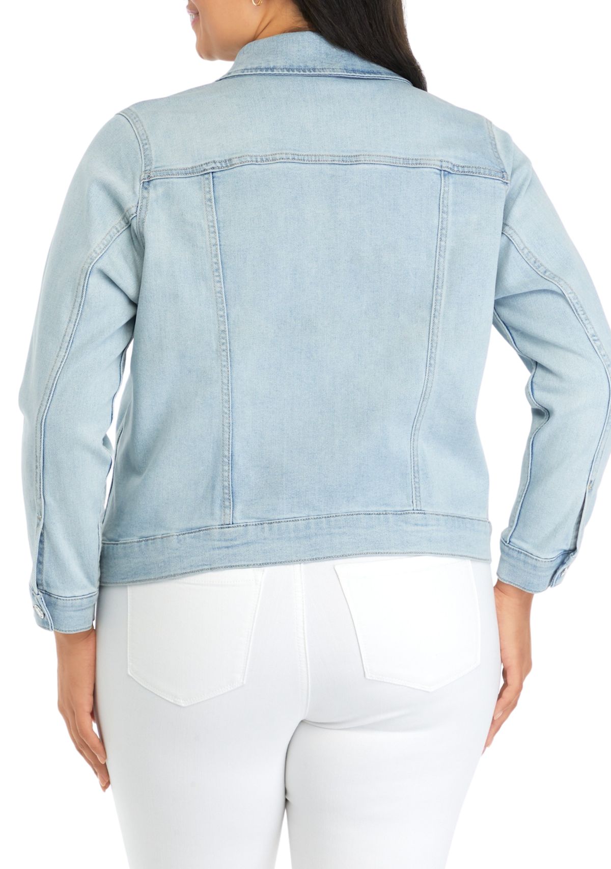 Plus Size Denim Trucker Jacket
