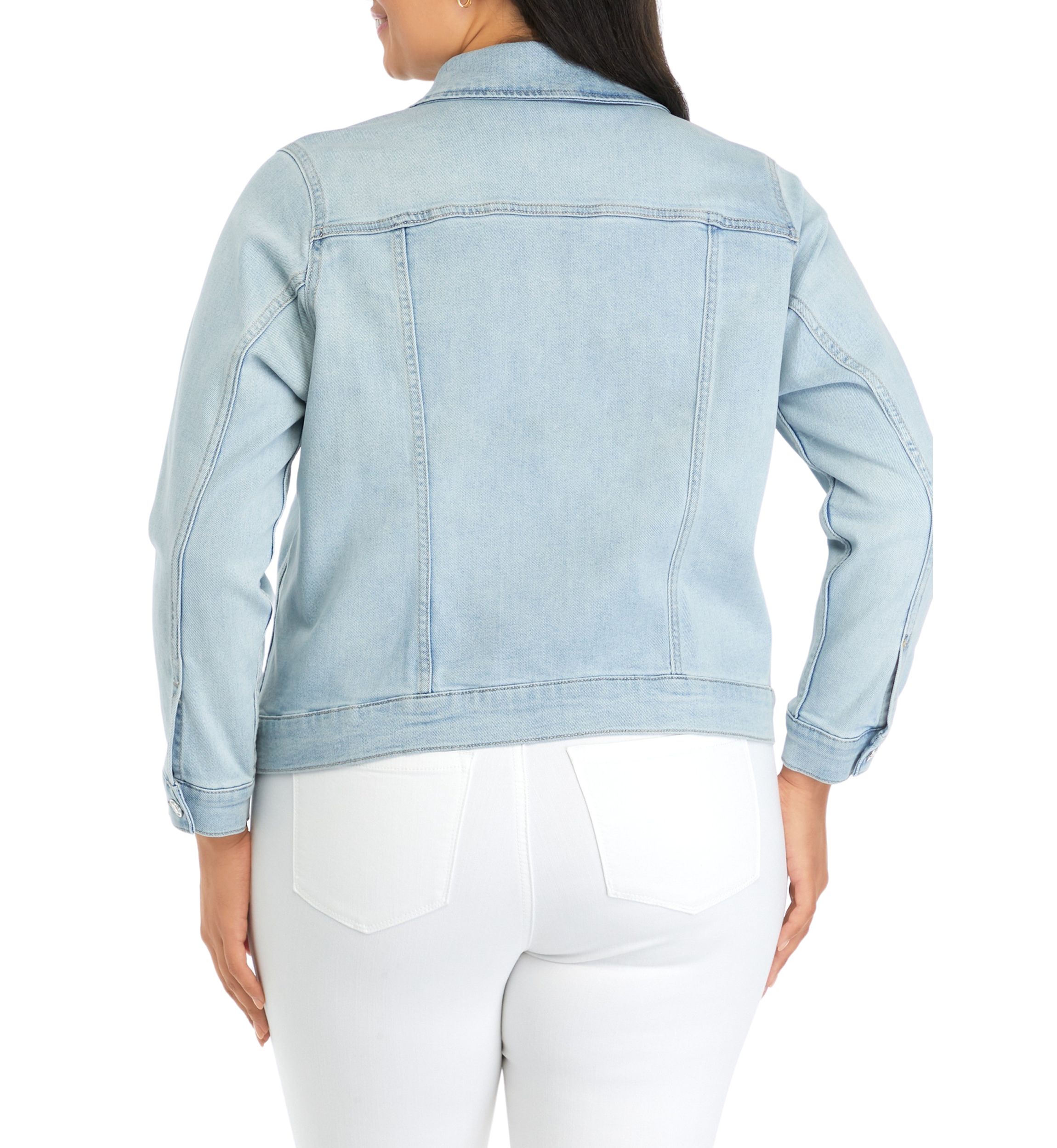 Plus Size Denim Trucker Jacket