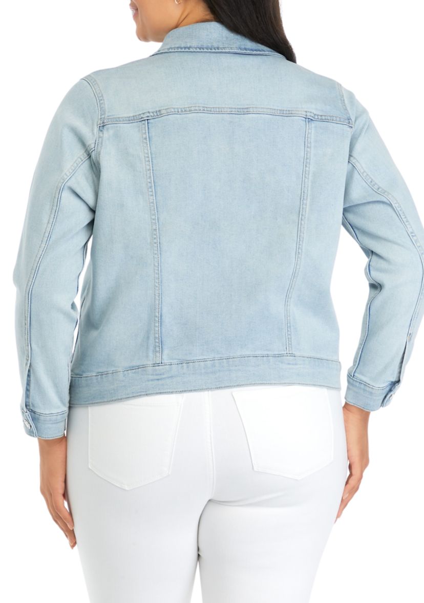Plus Size Denim Trucker Jacket