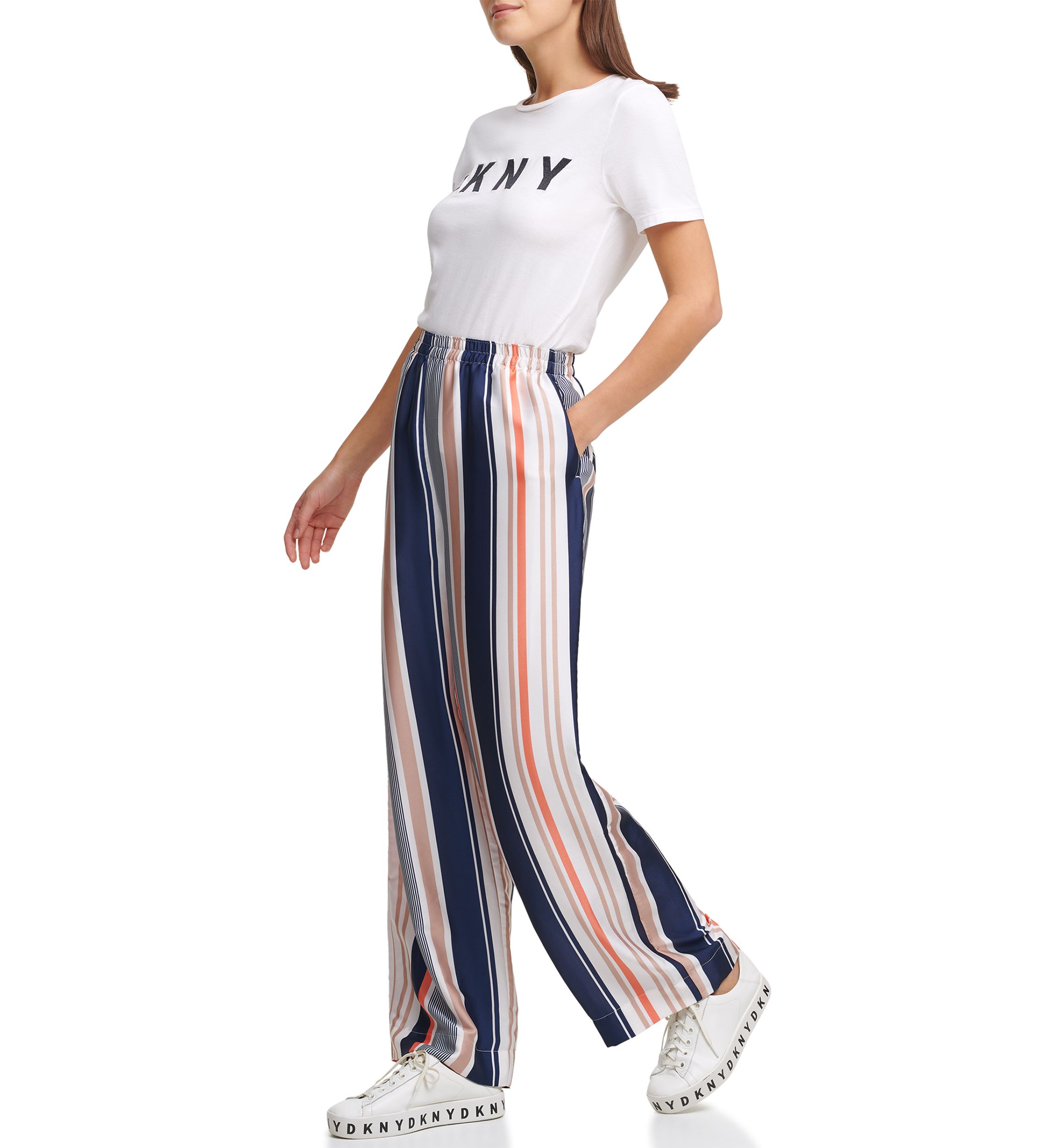 Printed Pull On Wide Leg Pants 