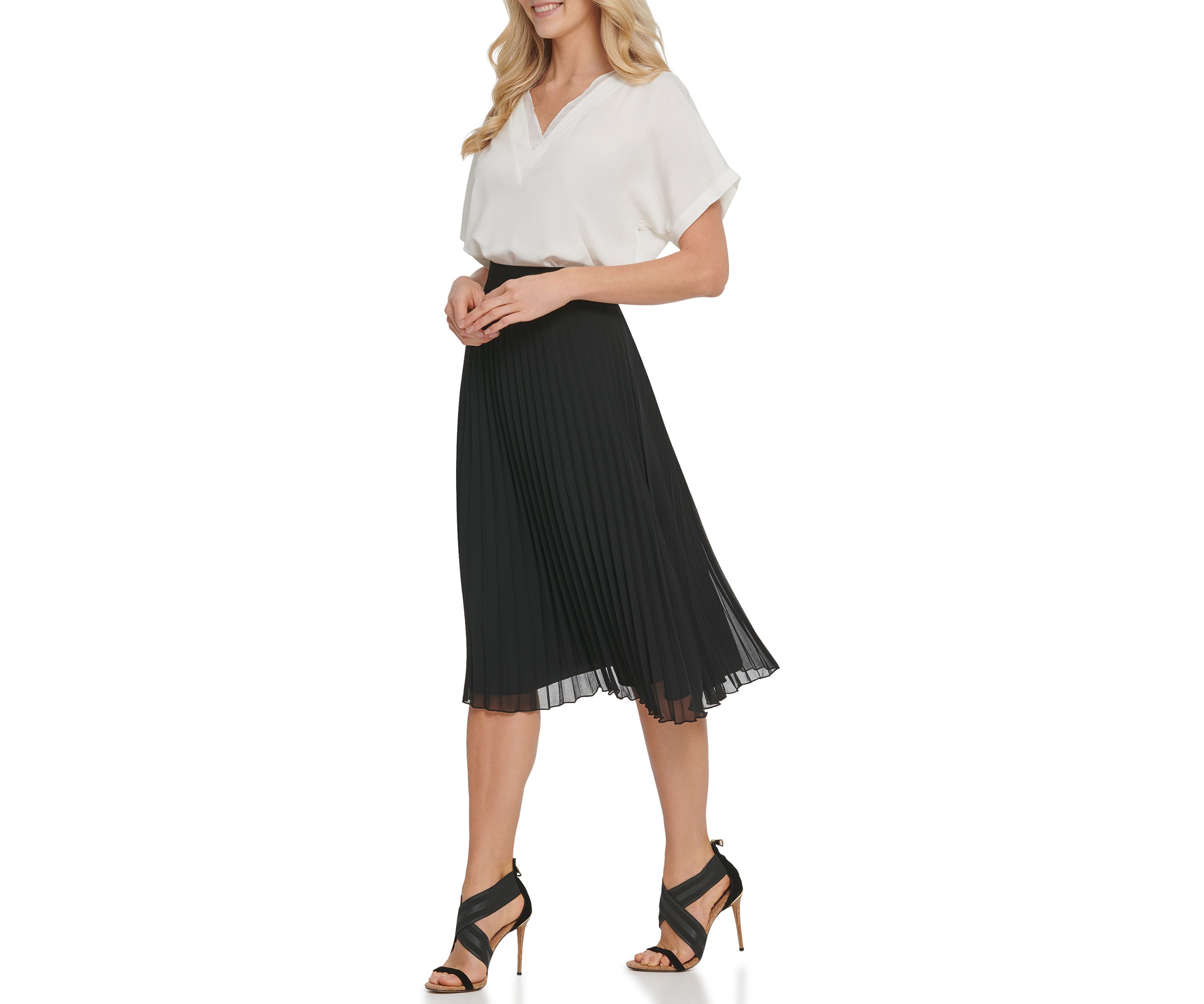 Foundation Pull On Pleated Skirt