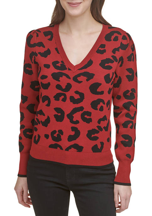 DKNY Animal Printed Sweater