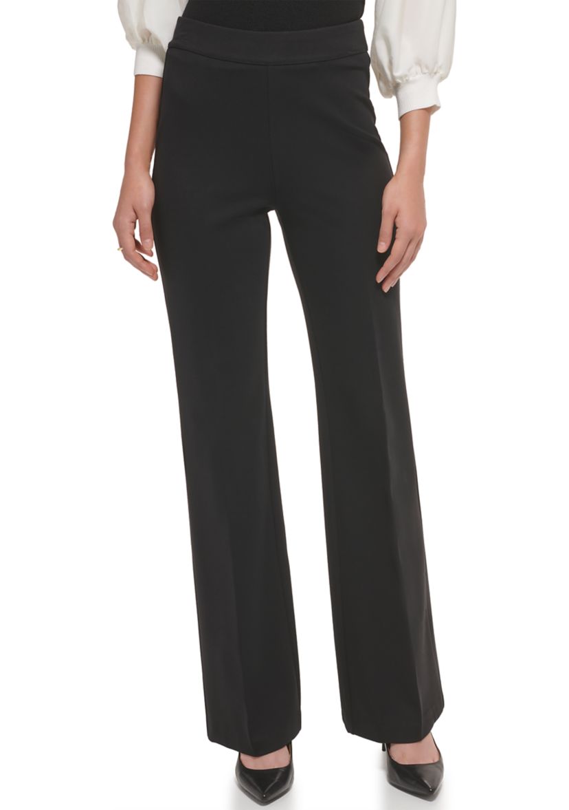 Womens Ponte Pull On Flare Pants