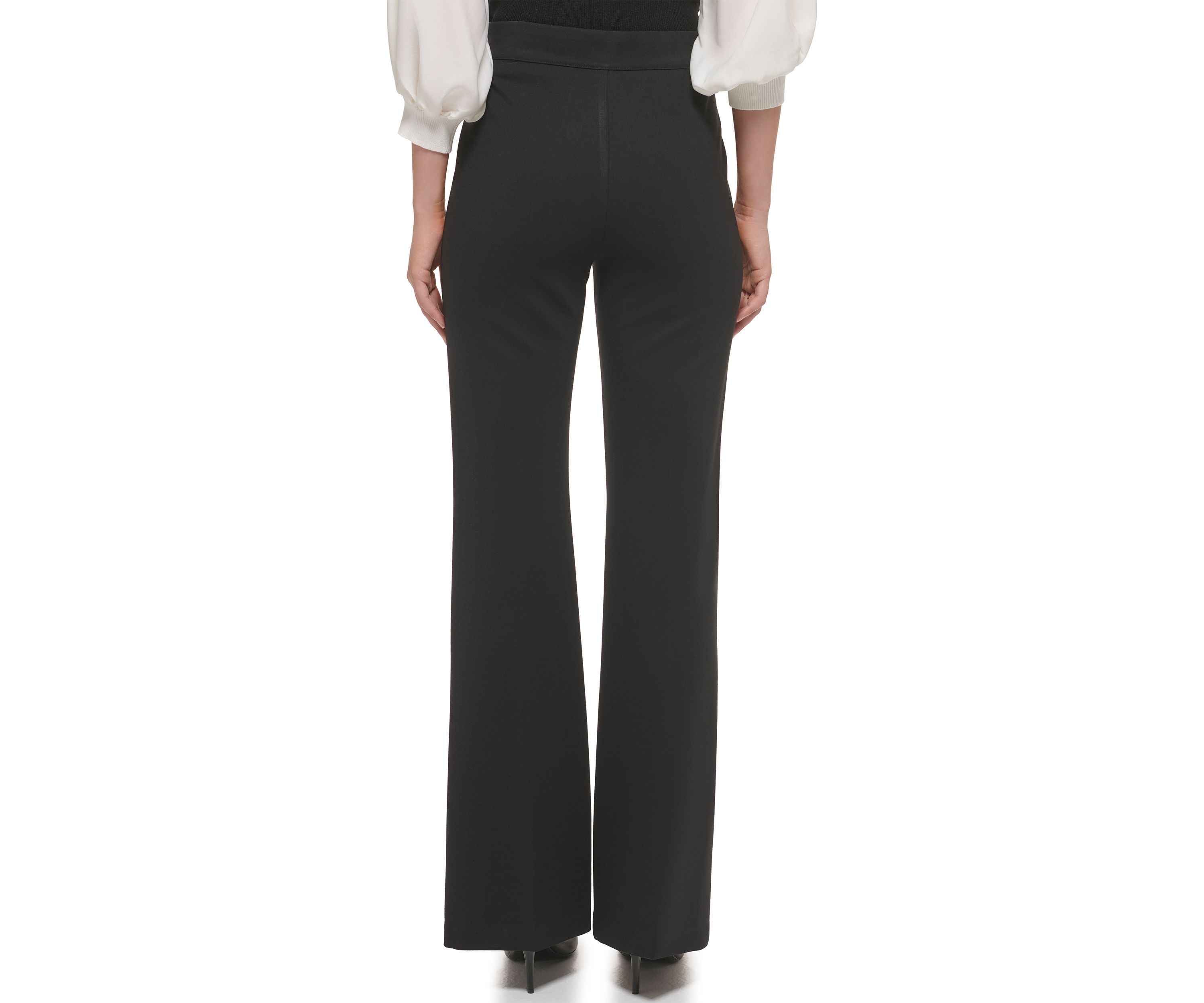 Womens Ponte Pull On Flare Pants