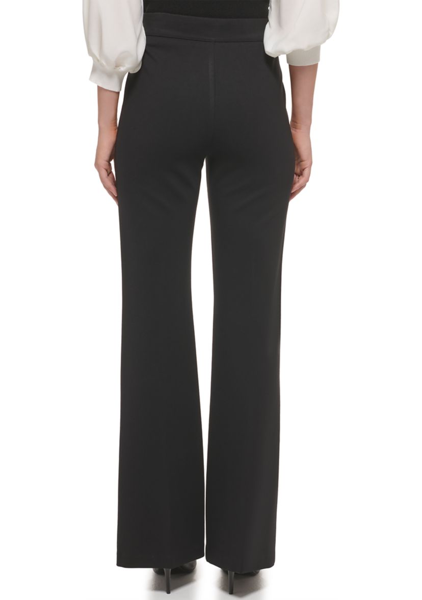 Womens Ponte Pull On Flare Pants