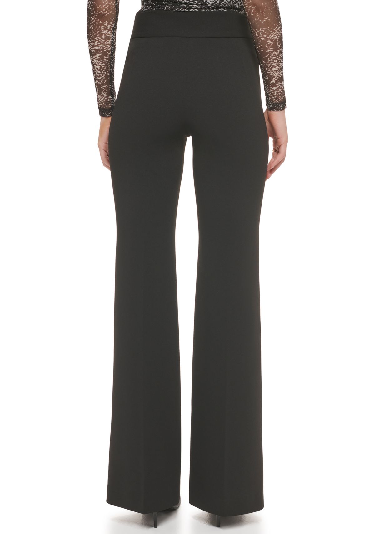 Womens High Rise Wide Leg Career Pants