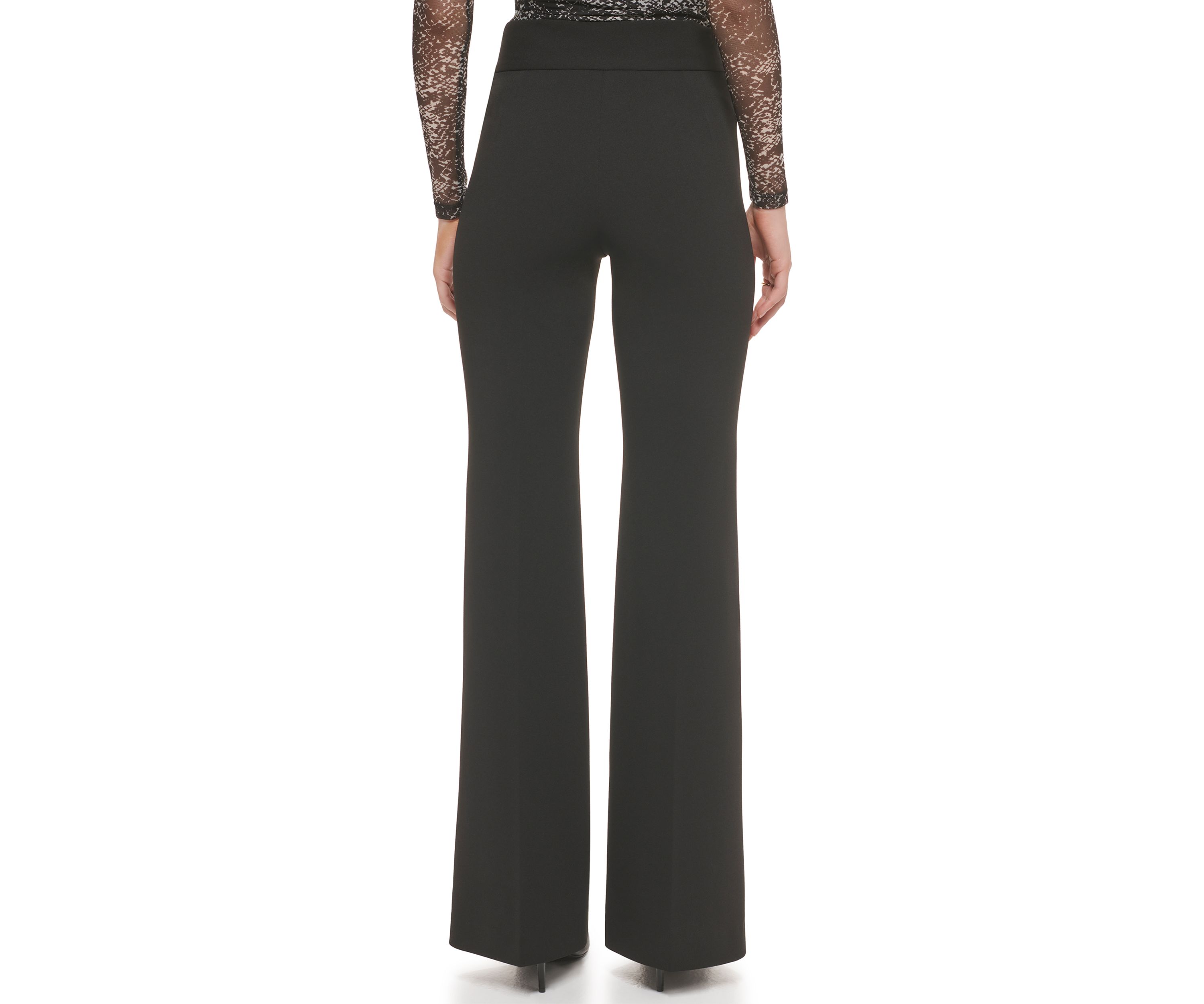 Womens High Rise Wide Leg Career Pants