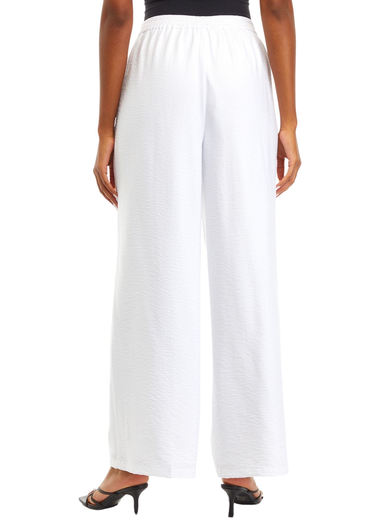 Womens Wide Leg Drapey Twill Pants
