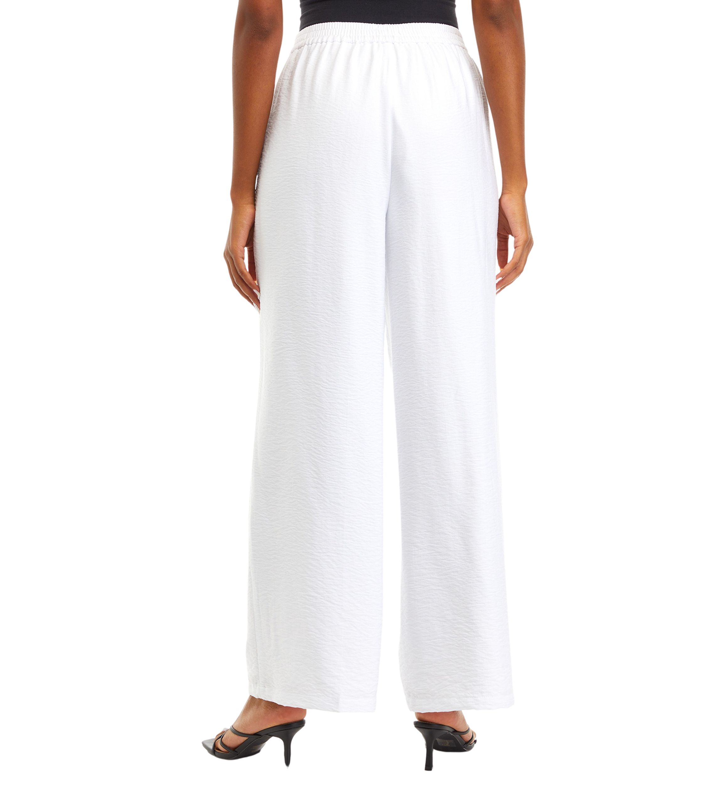 Womens Wide Leg Drapey Twill Pants