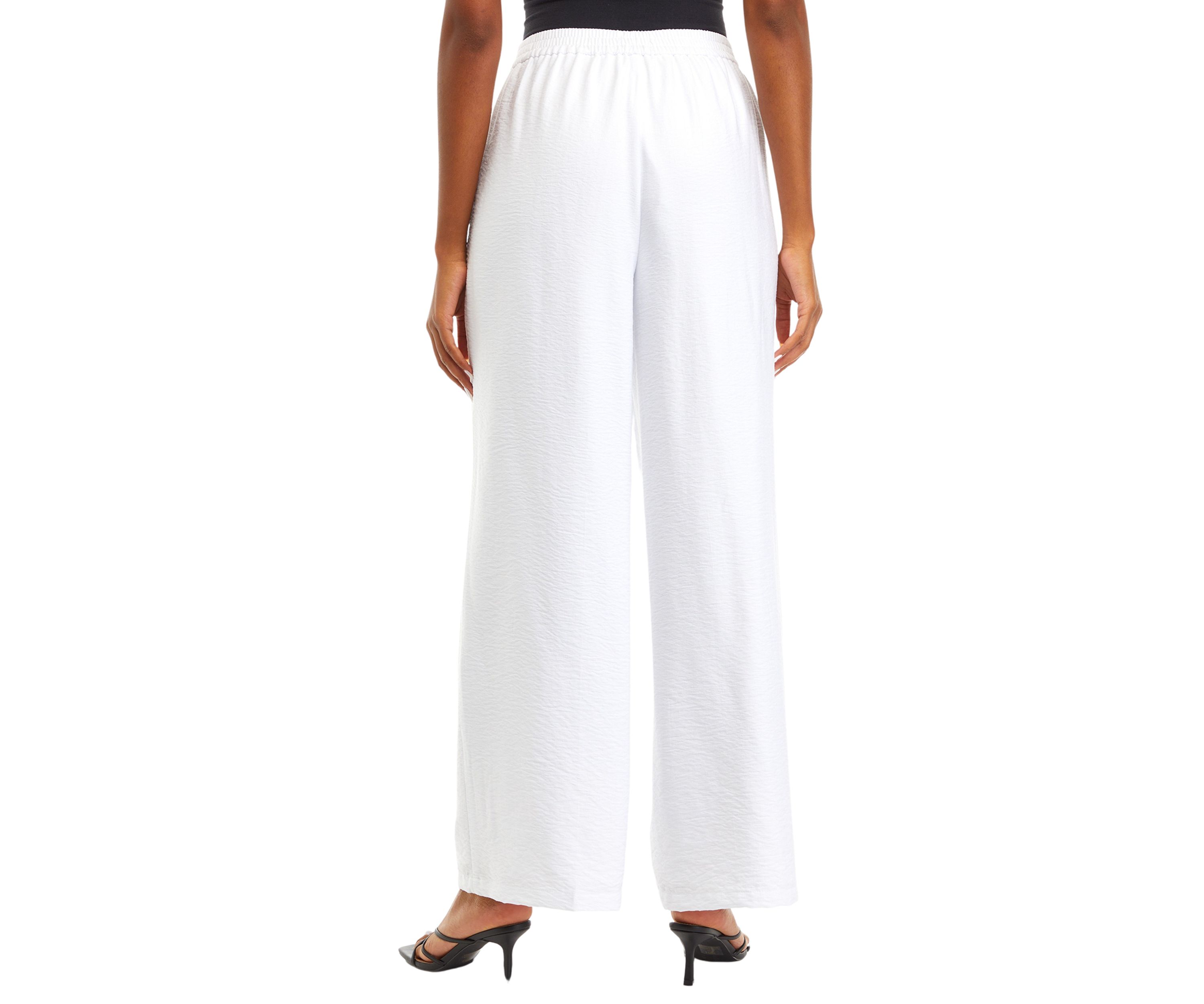 Womens Wide Leg Drapey Twill Pants