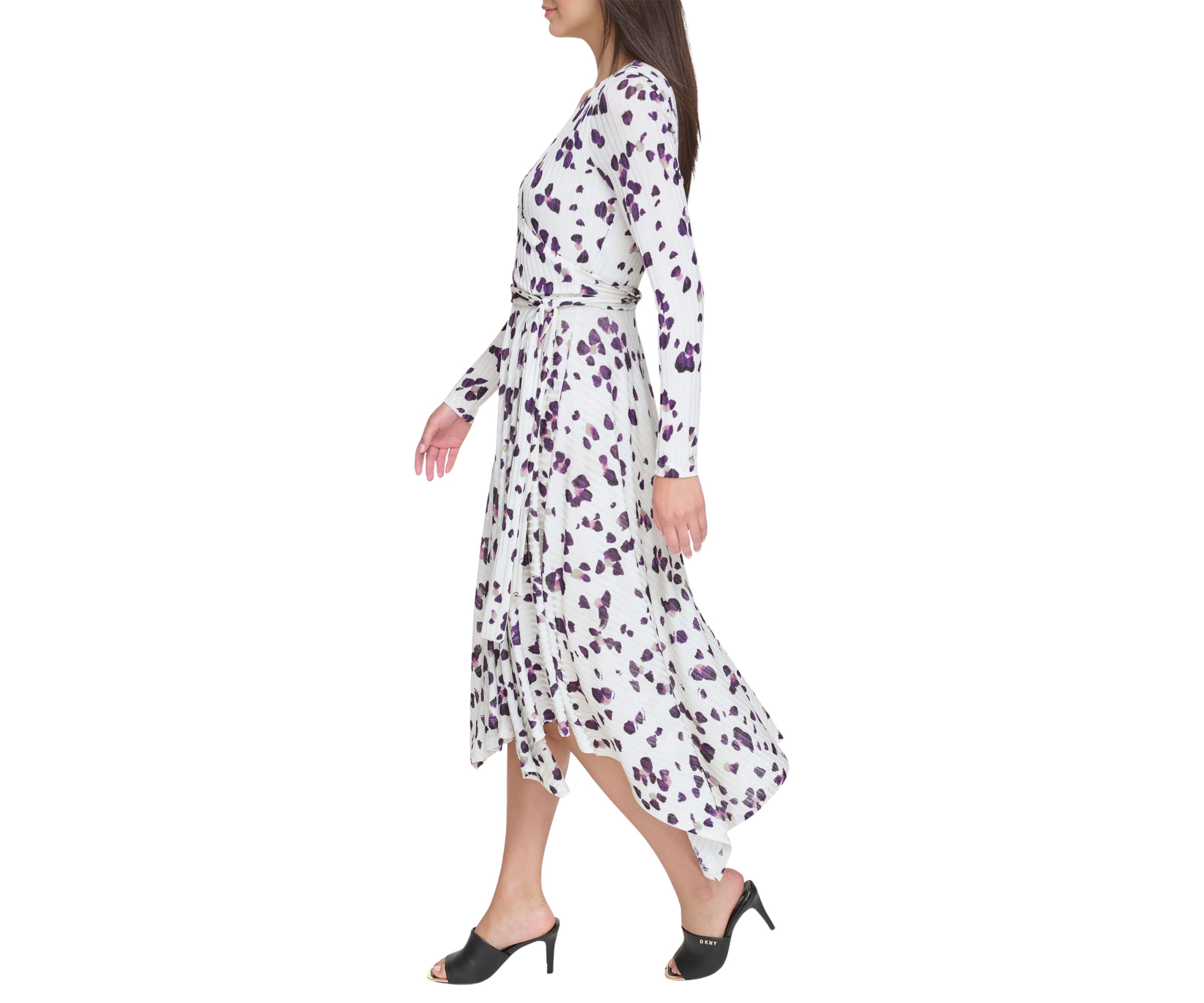Womens Printed Wrap Dress