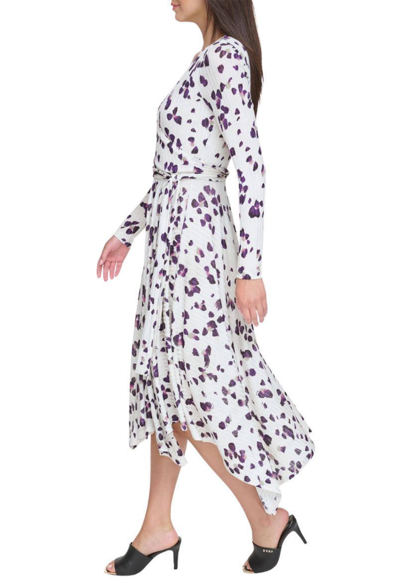 Womens Printed Wrap Dress
