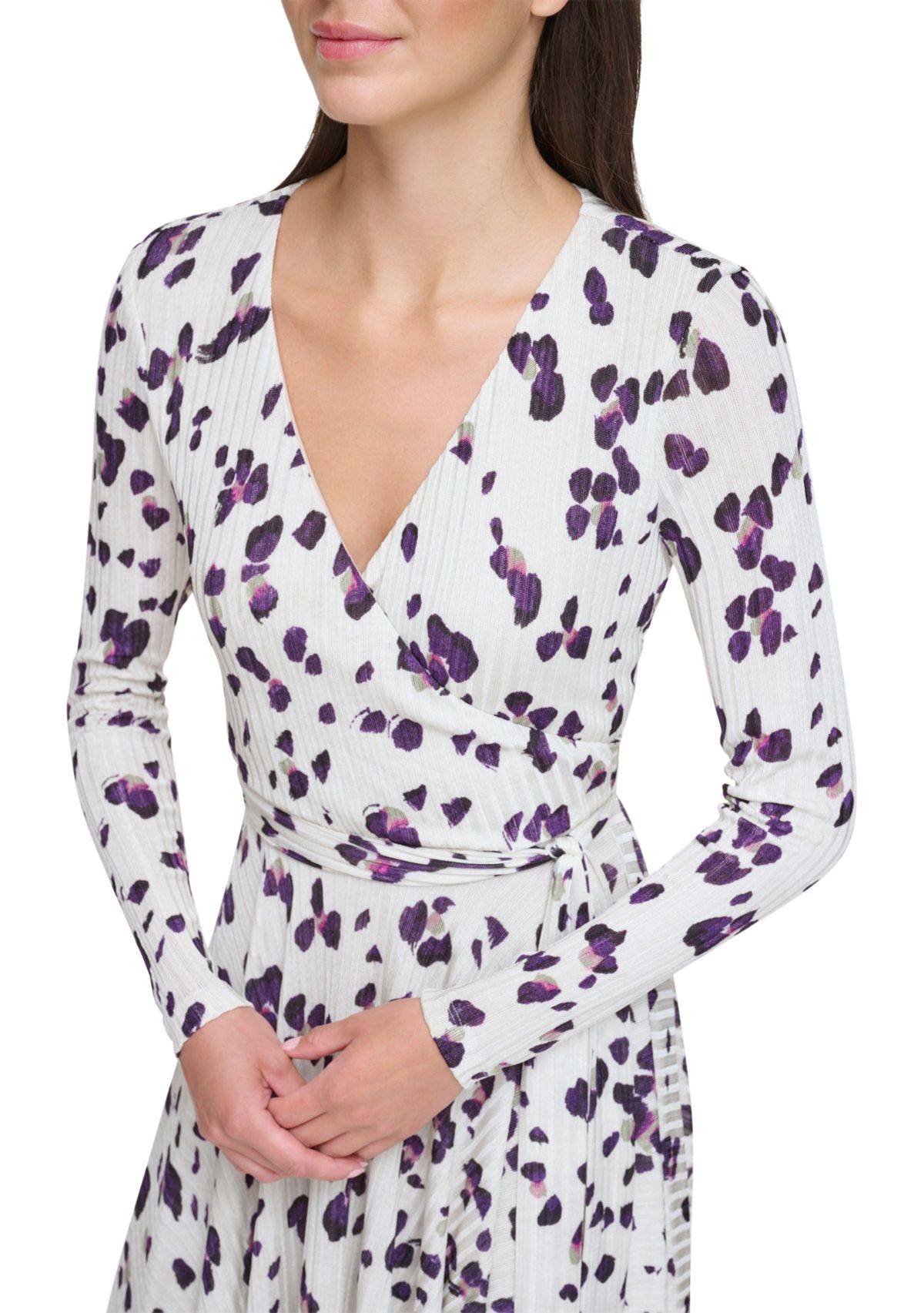 Womens Printed Wrap Dress