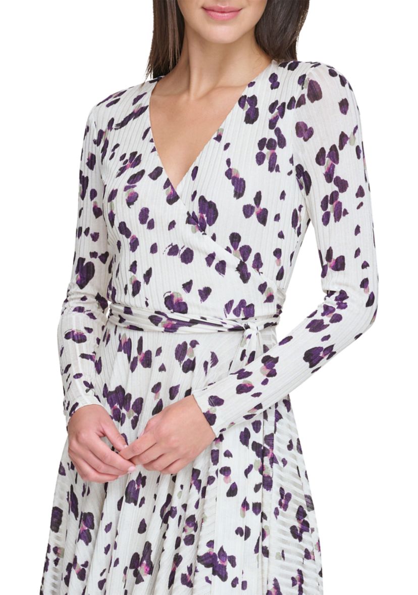 Womens Printed Wrap Dress