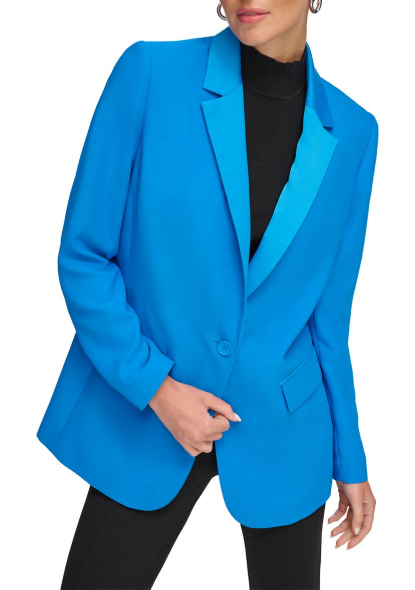 Womens Long Sleeve Notch Collar Blazer 