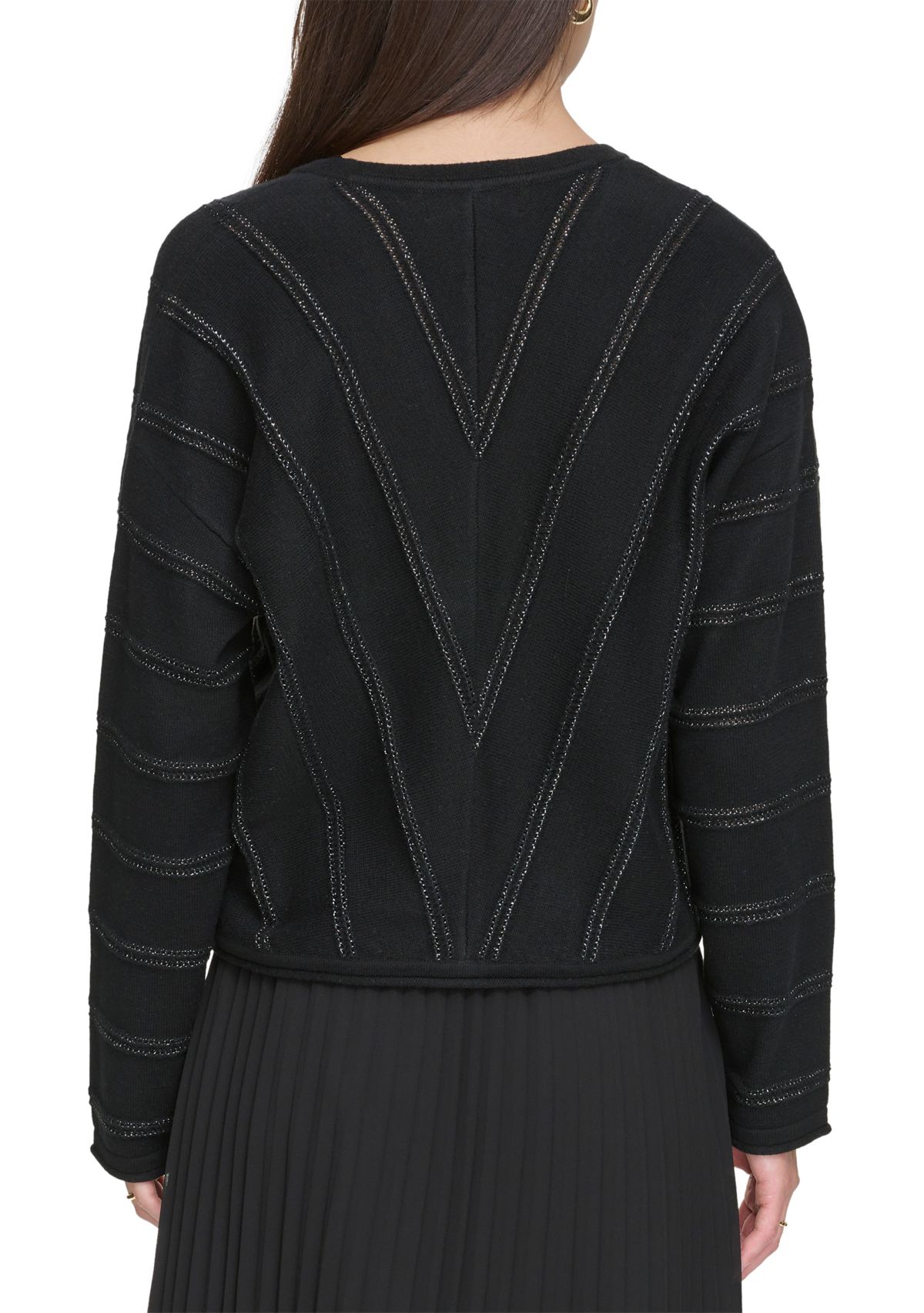 Womens V-Neck Chevron Sweater 