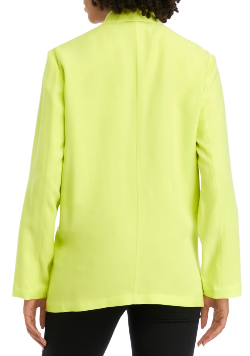 Womens Notch Collar Long Blazer