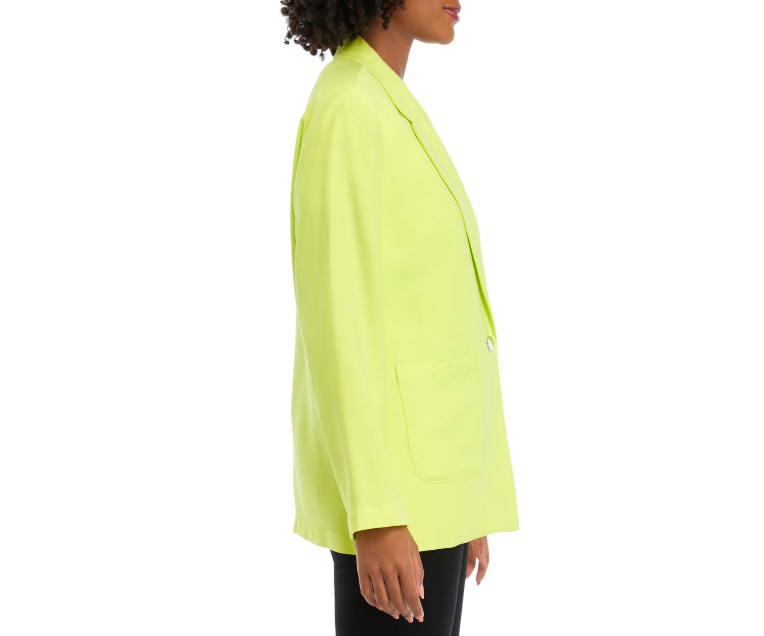 Womens Notch Collar Long Blazer