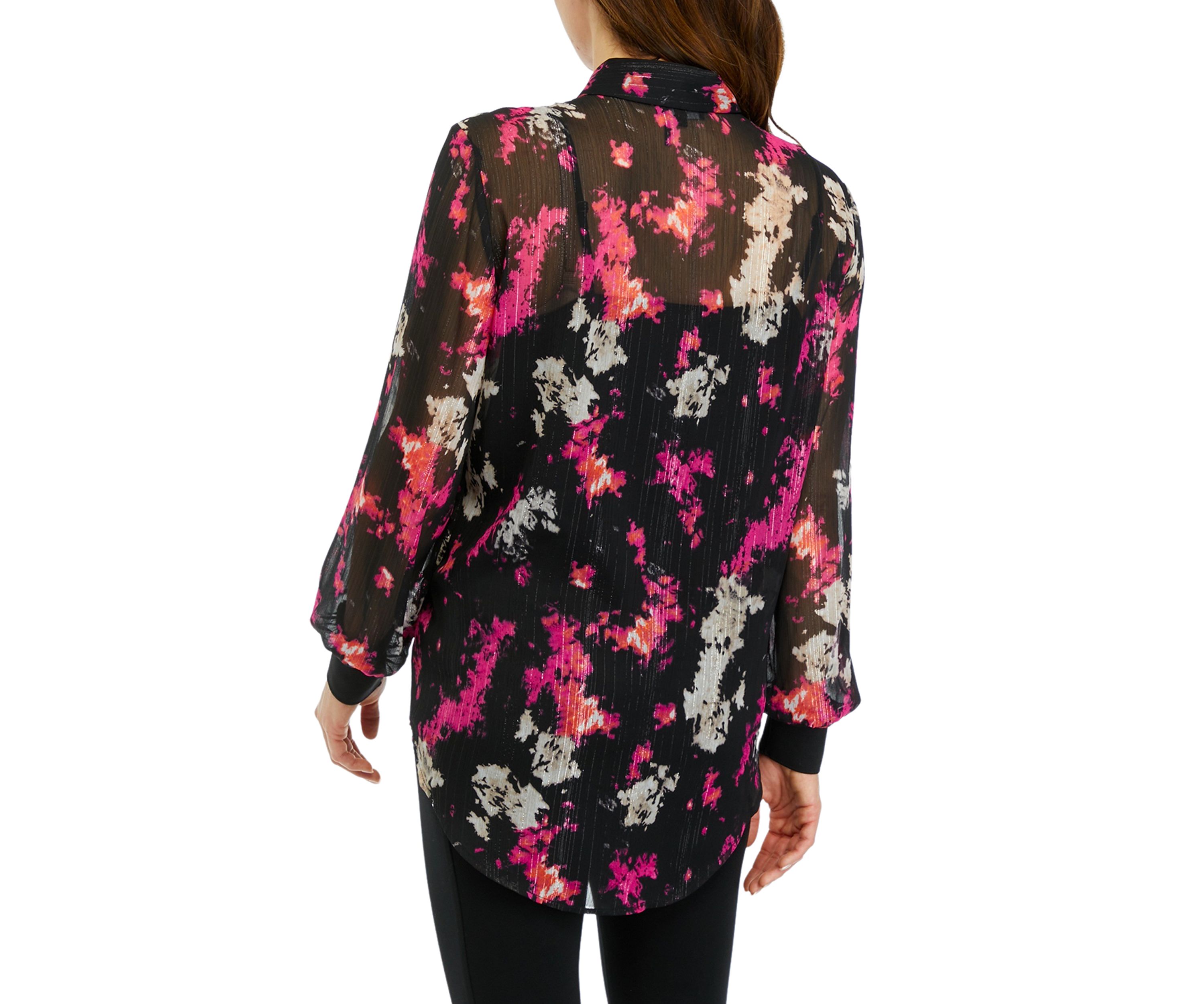 Womens Printed Pocket Blouse