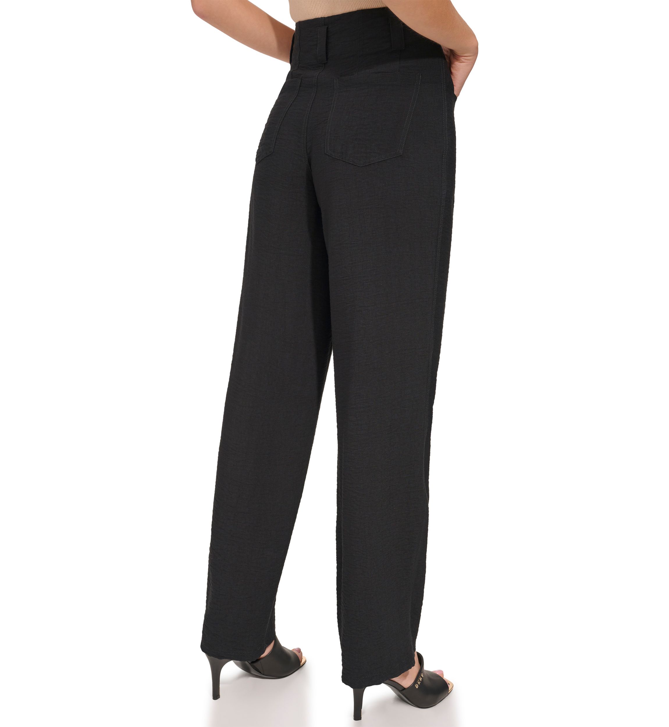 Womens Crinkle Wide Leg Pants
