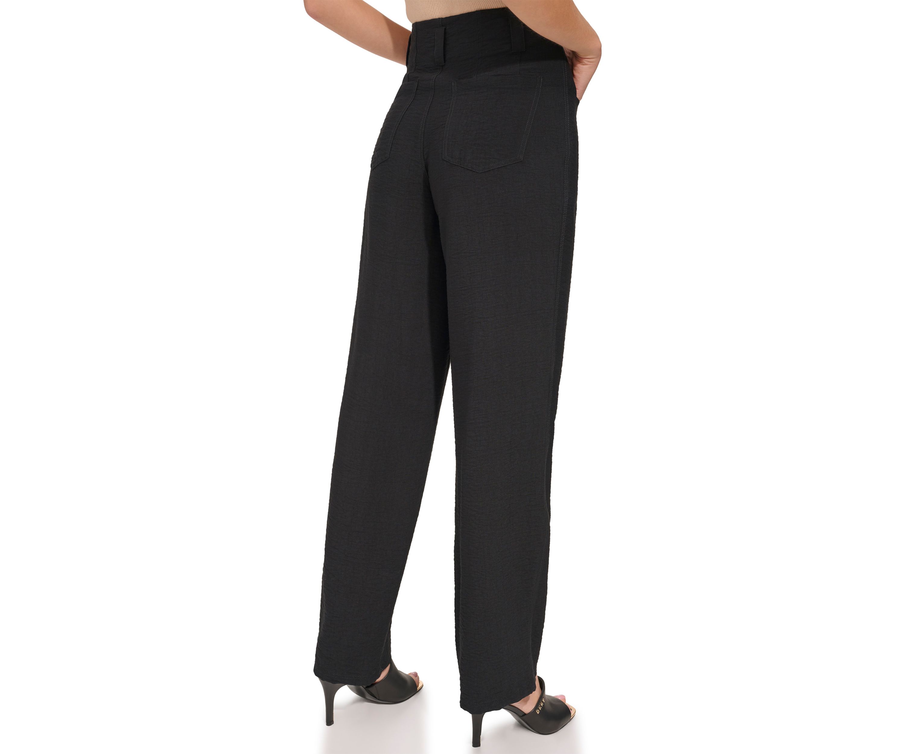 Womens Crinkle Wide Leg Pants