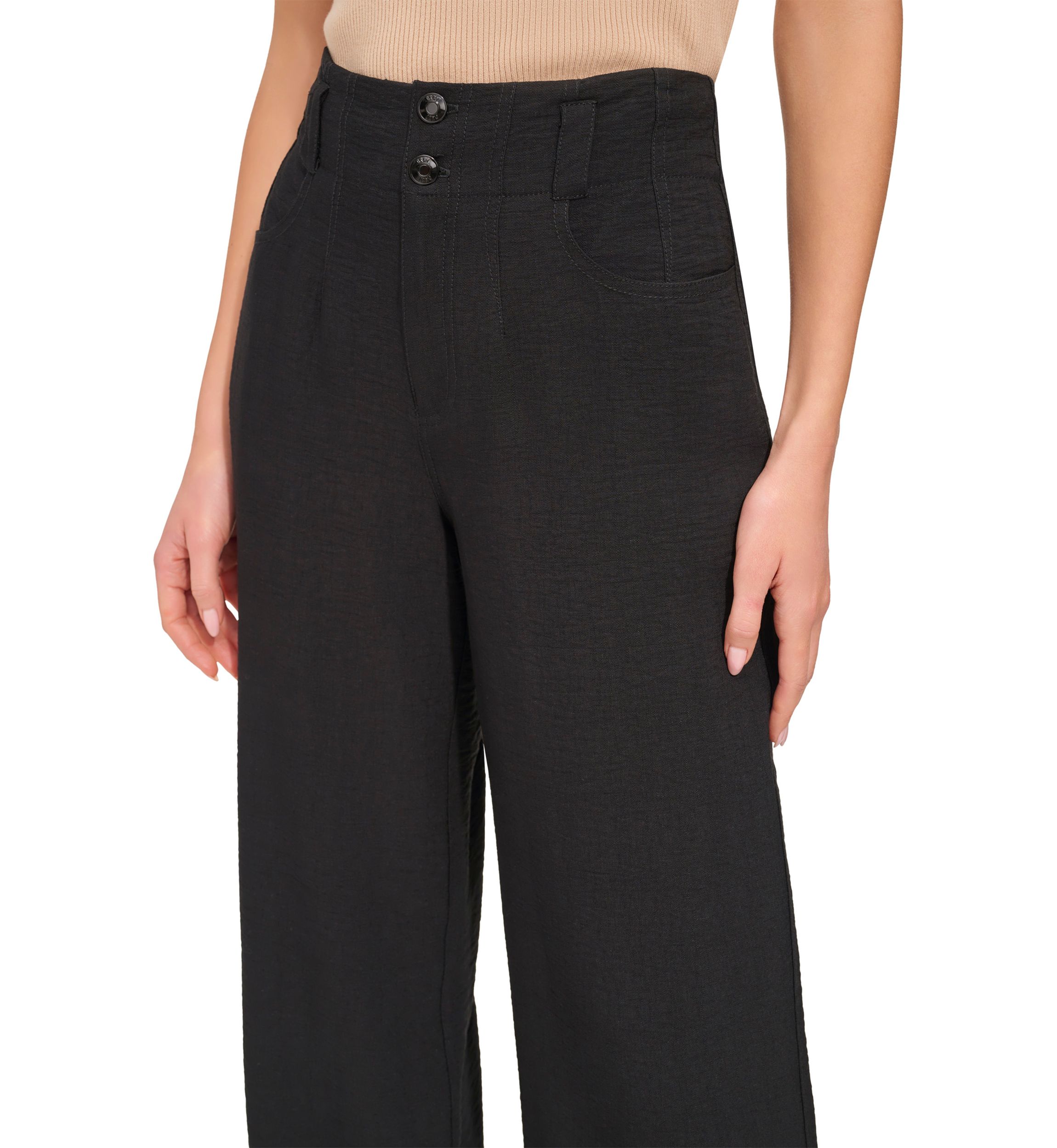 Womens Crinkle Wide Leg Pants