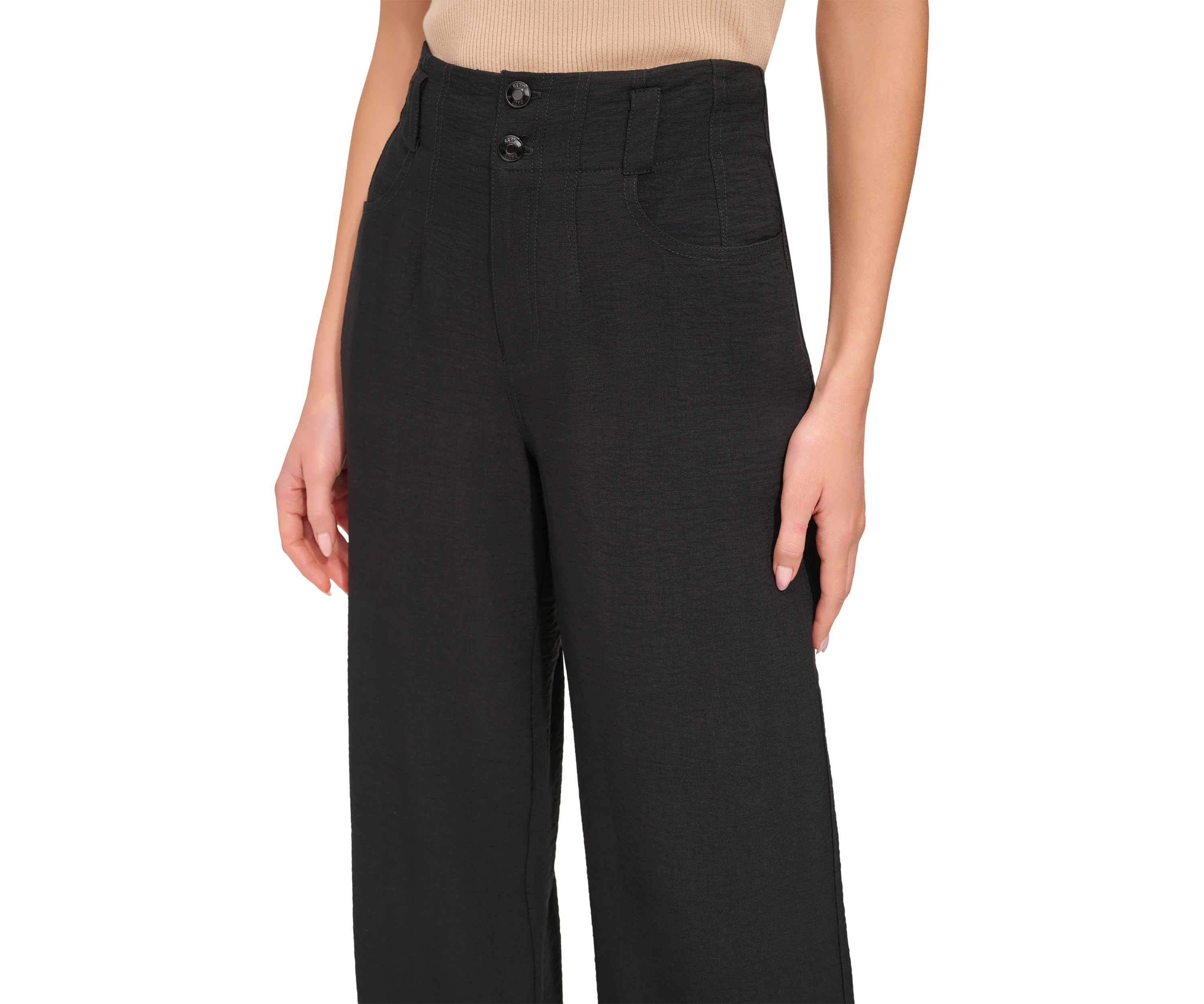 Womens Crinkle Wide Leg Pants