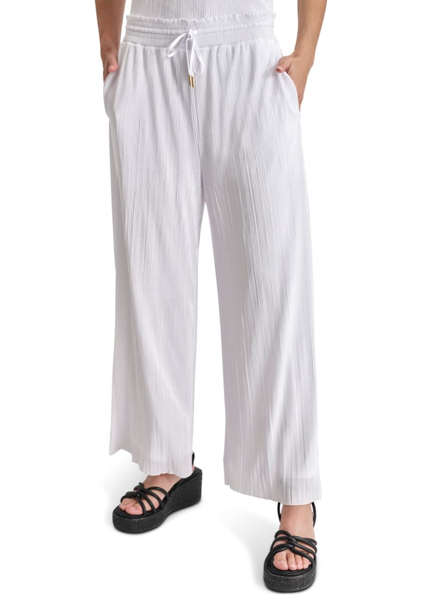 Womens Pull On Plisse Pants