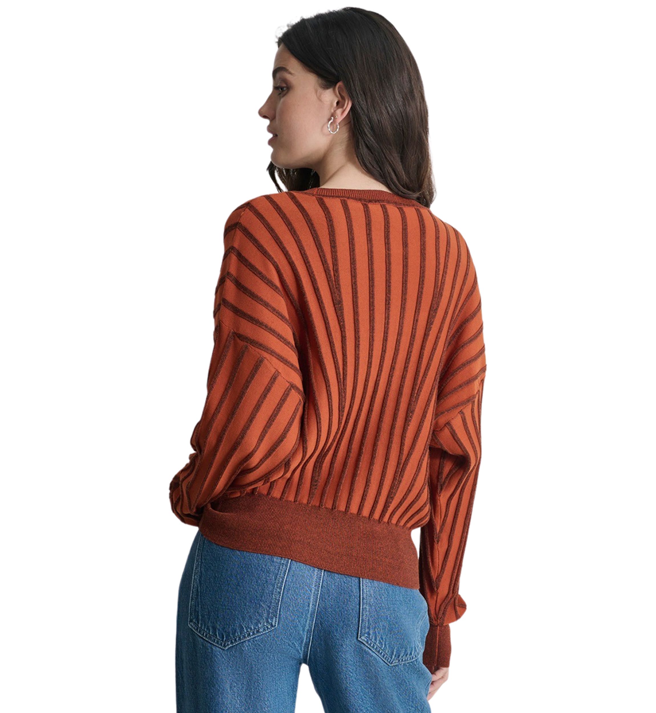 Womens Long Sleeve Ribbed Dolman Sweater