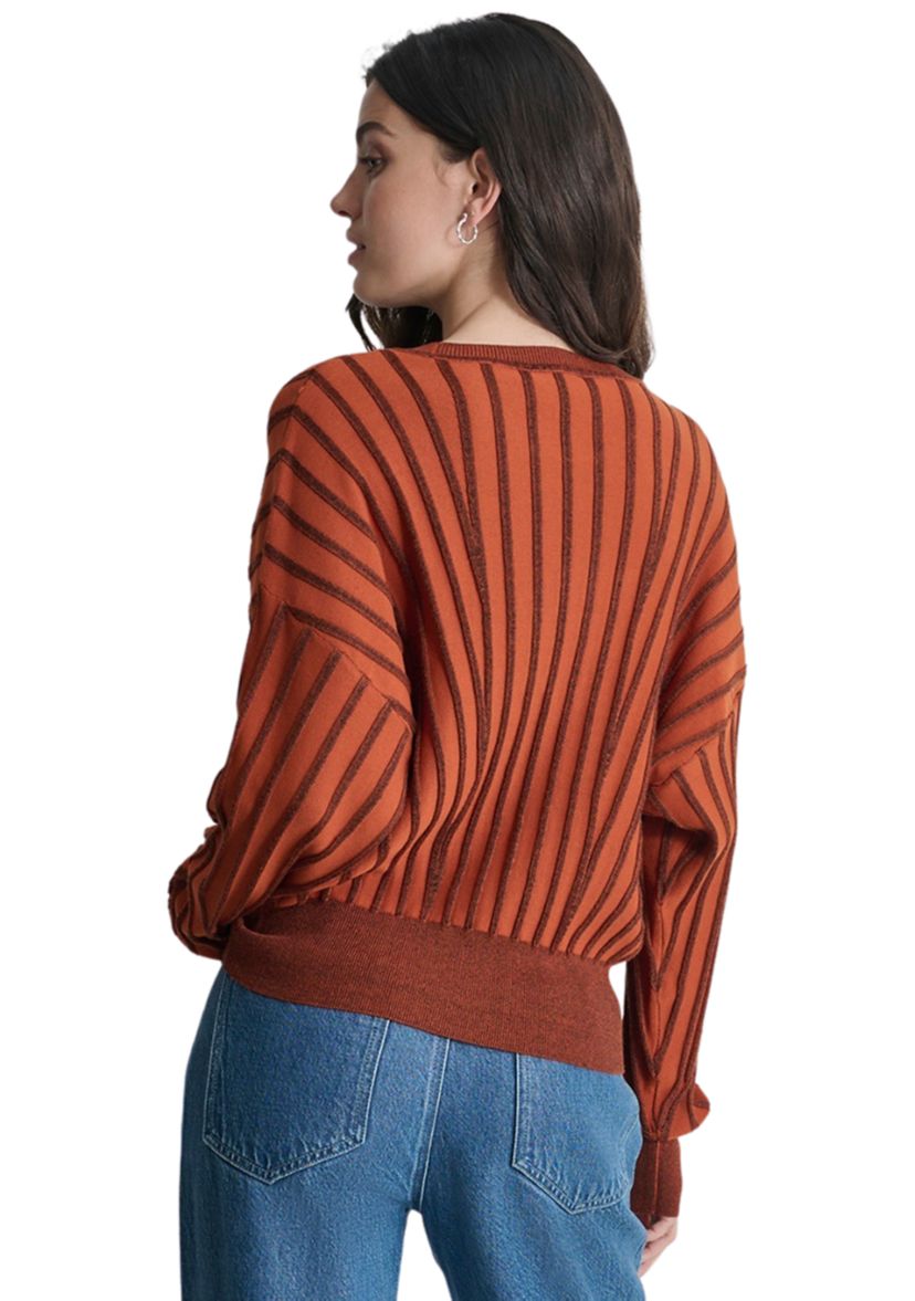Womens Long Sleeve Ribbed Dolman Sweater