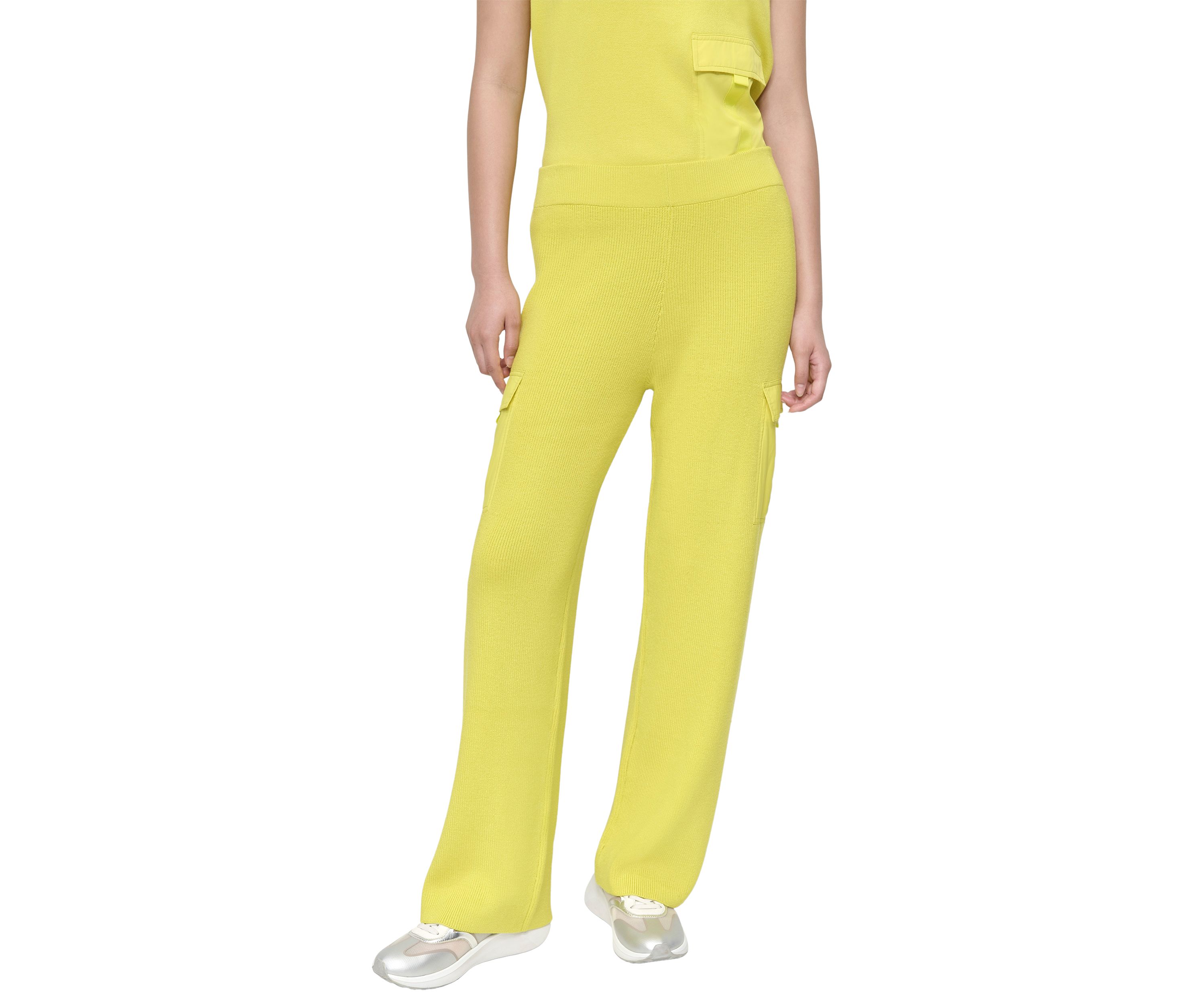 Womens Woven Pocket Athletic Sweater Pants