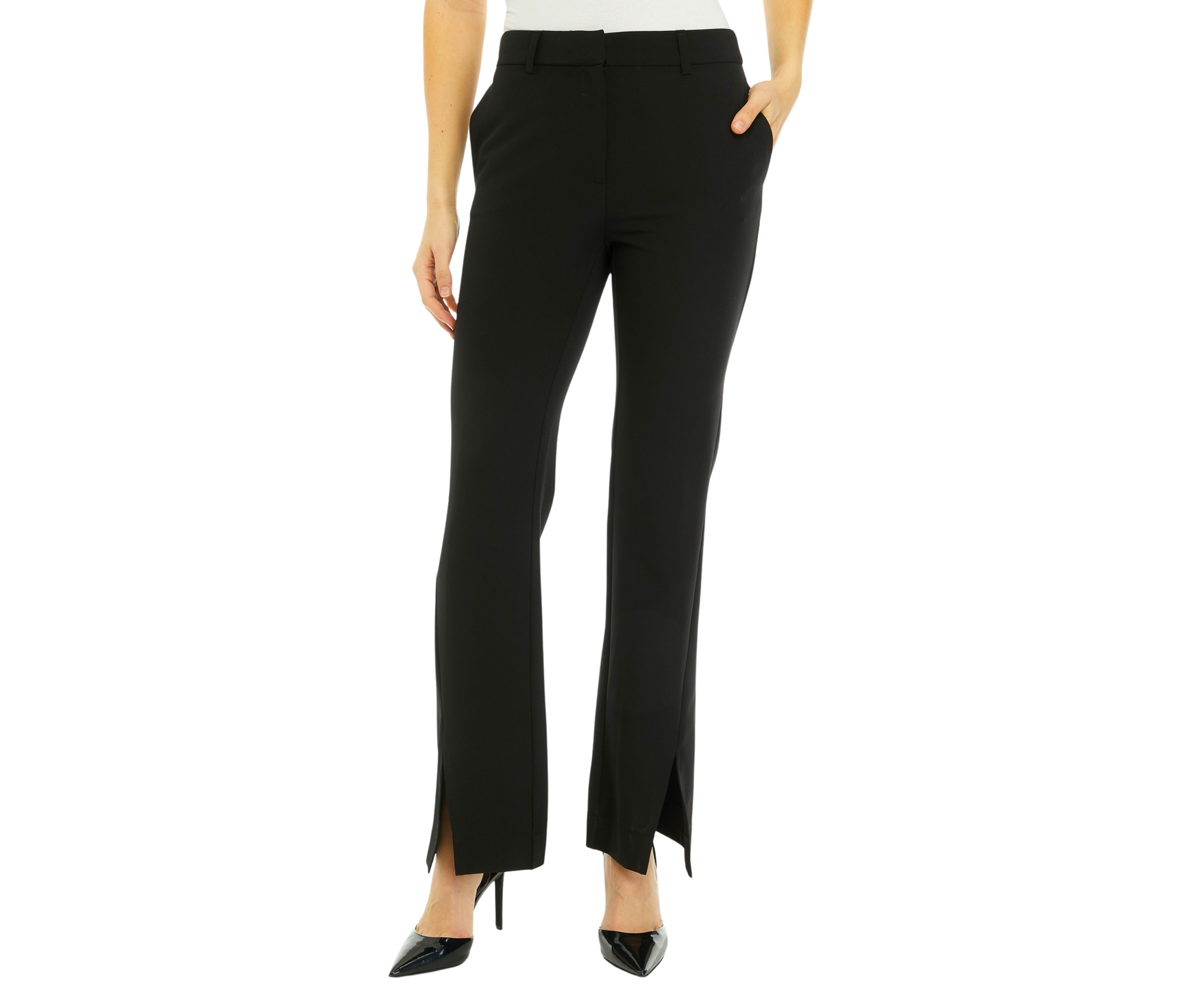 Womens Slit Front Fine Twill Pants