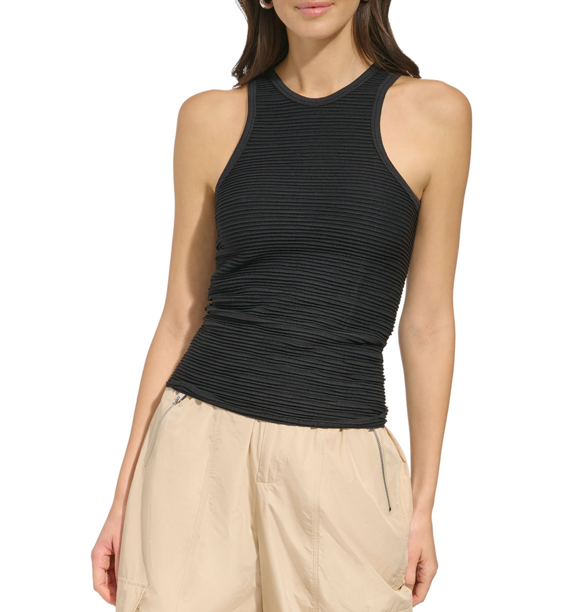 Womens Seamless Textured Racerback Tank