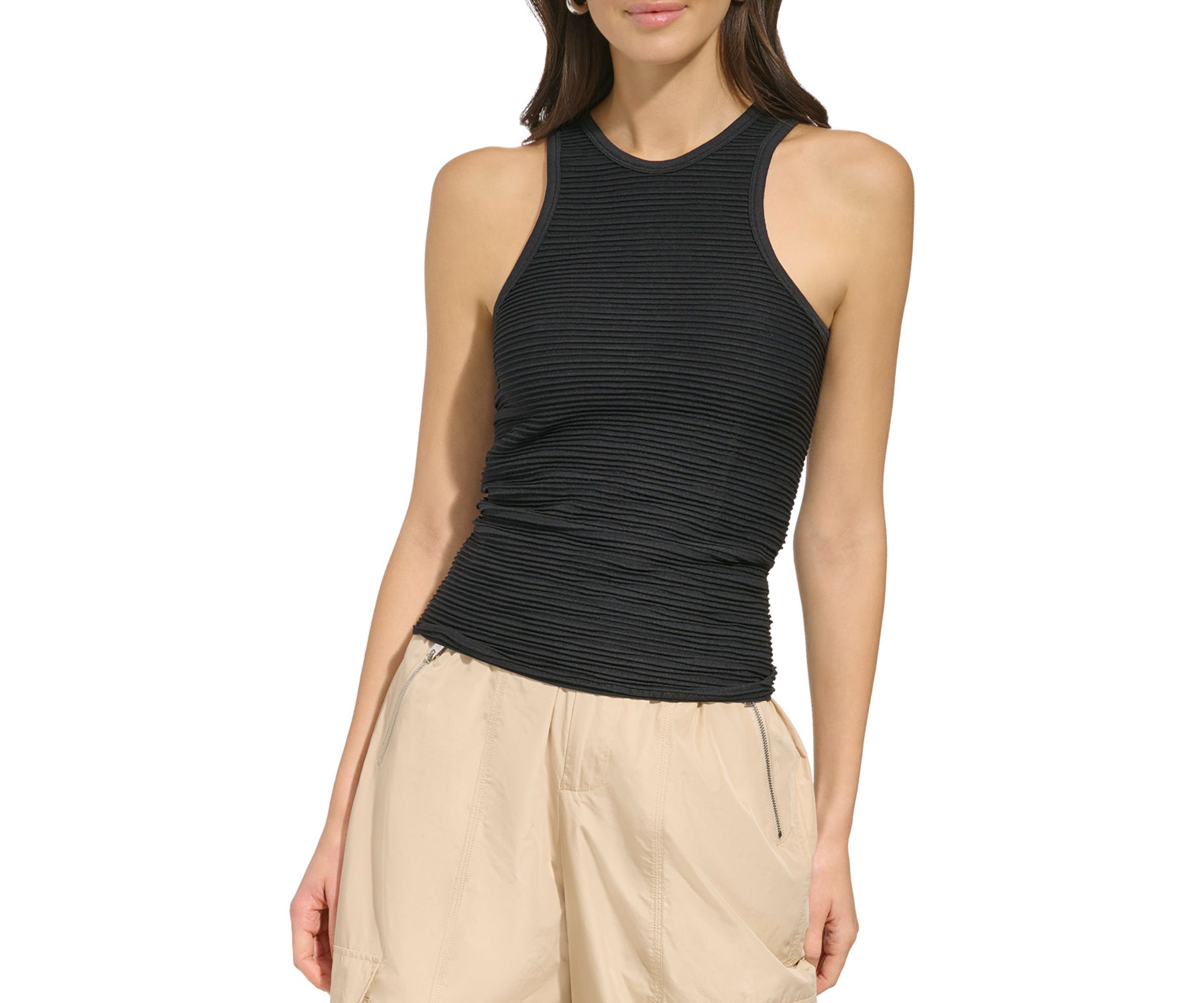 Womens Seamless Textured Racerback Tank