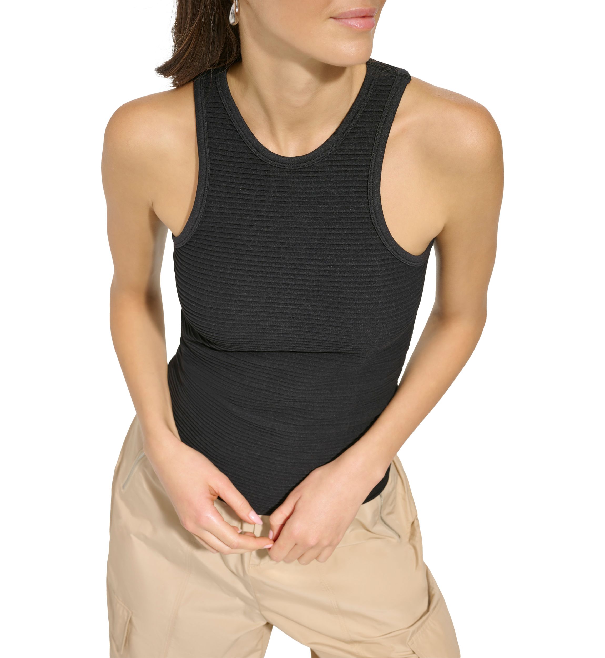 Womens Seamless Textured Racerback Tank