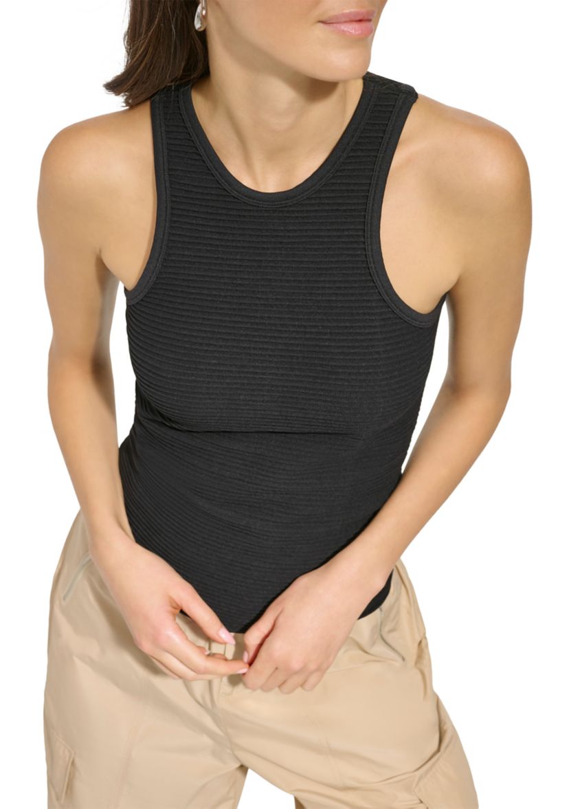 Womens Seamless Textured Racerback Tank