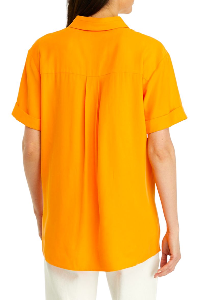 Womens Utility Split Hem Shirt