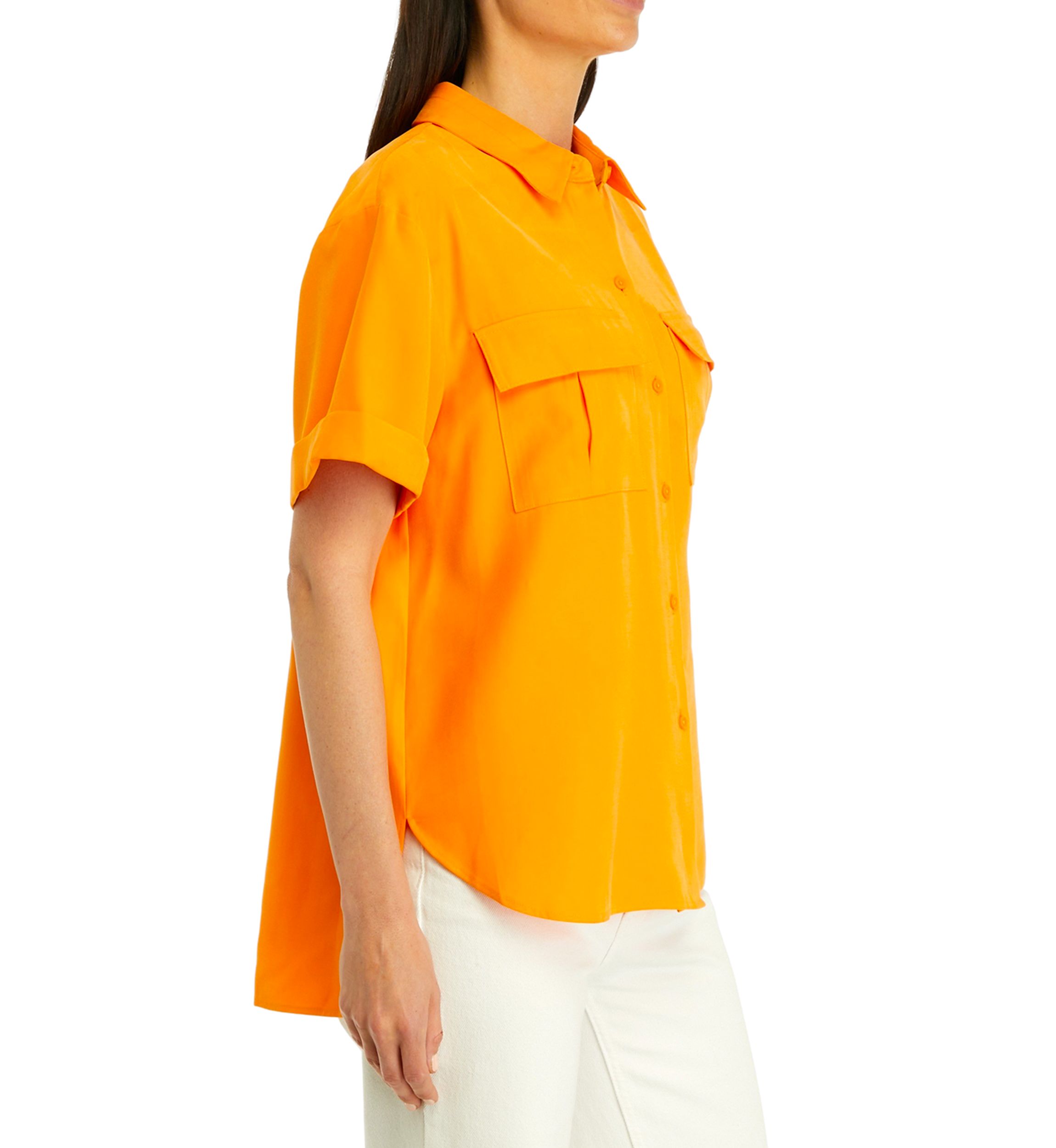 Womens Utility Split Hem Shirt