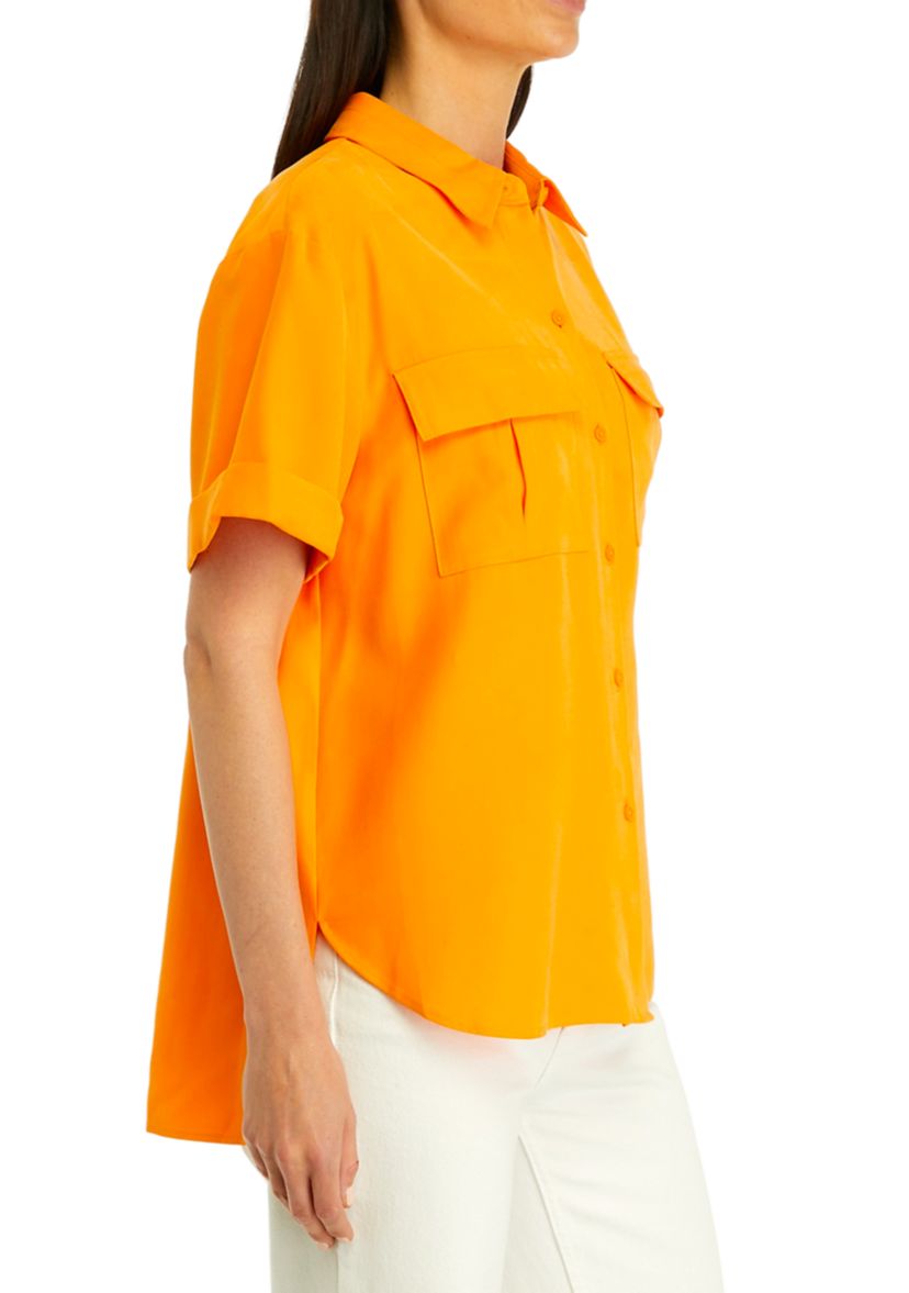 Womens Utility Split Hem Shirt