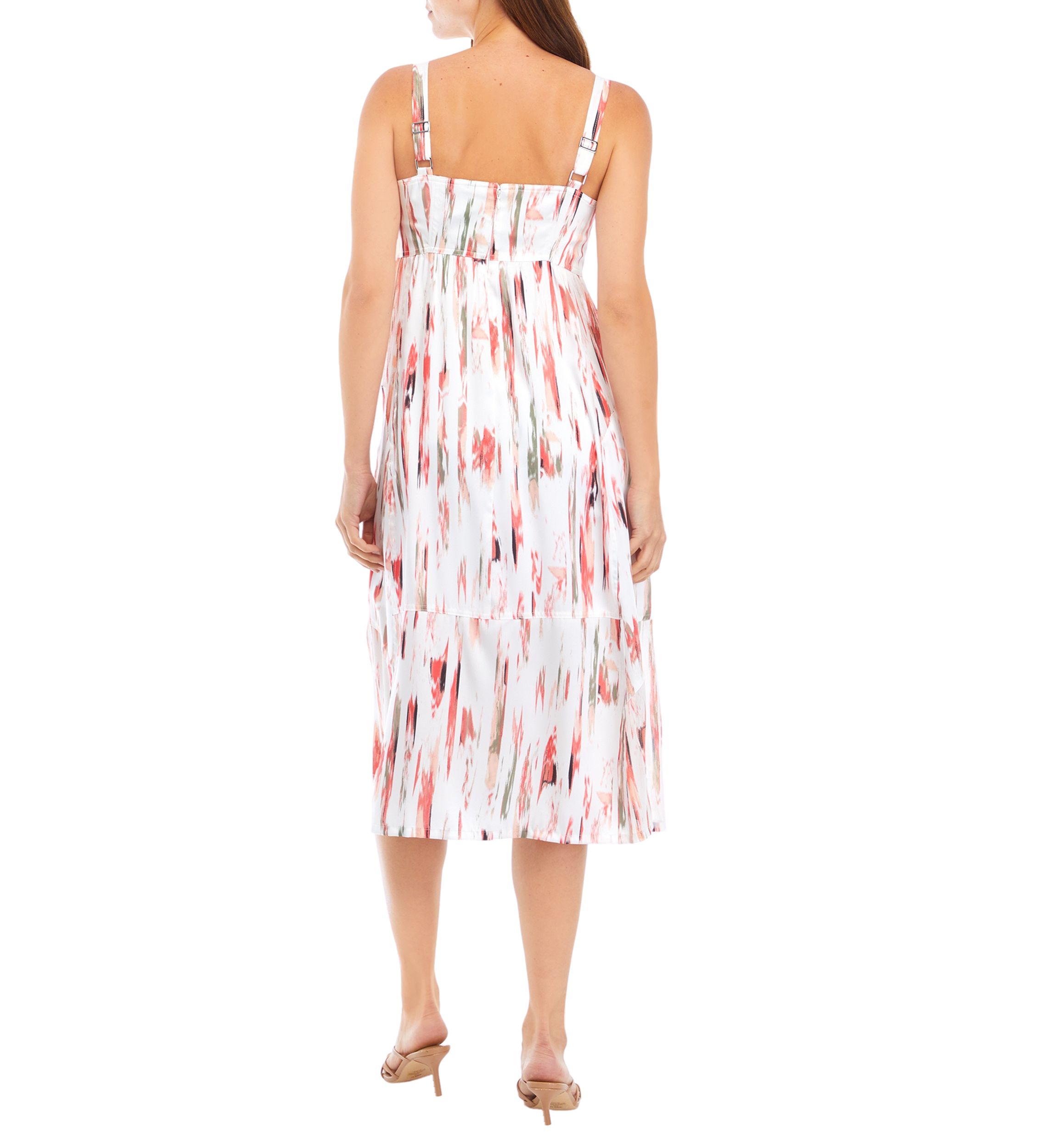 Womens Smudge Print Midi Tank Dress