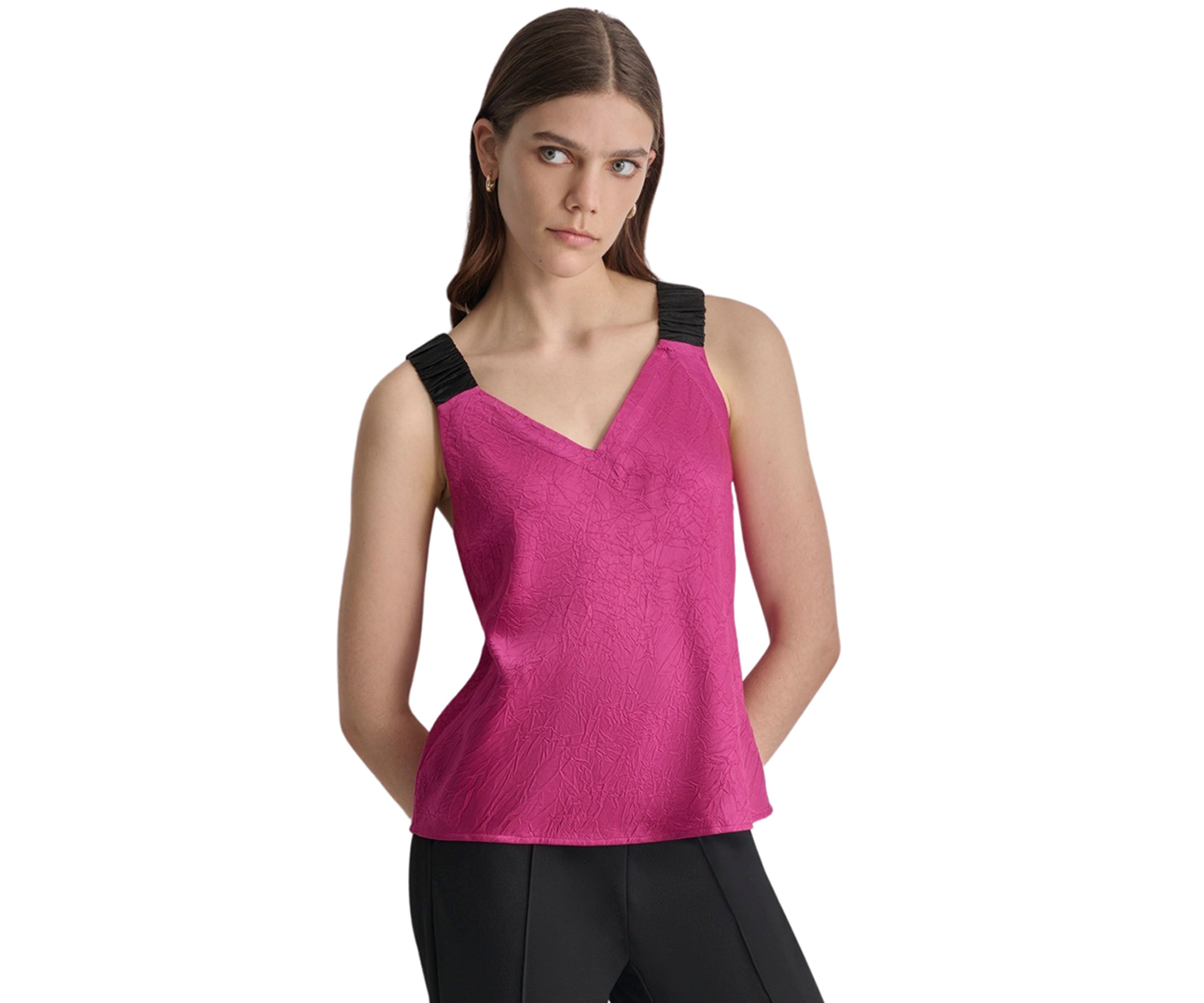 Womens Contrast Strap Tank Top