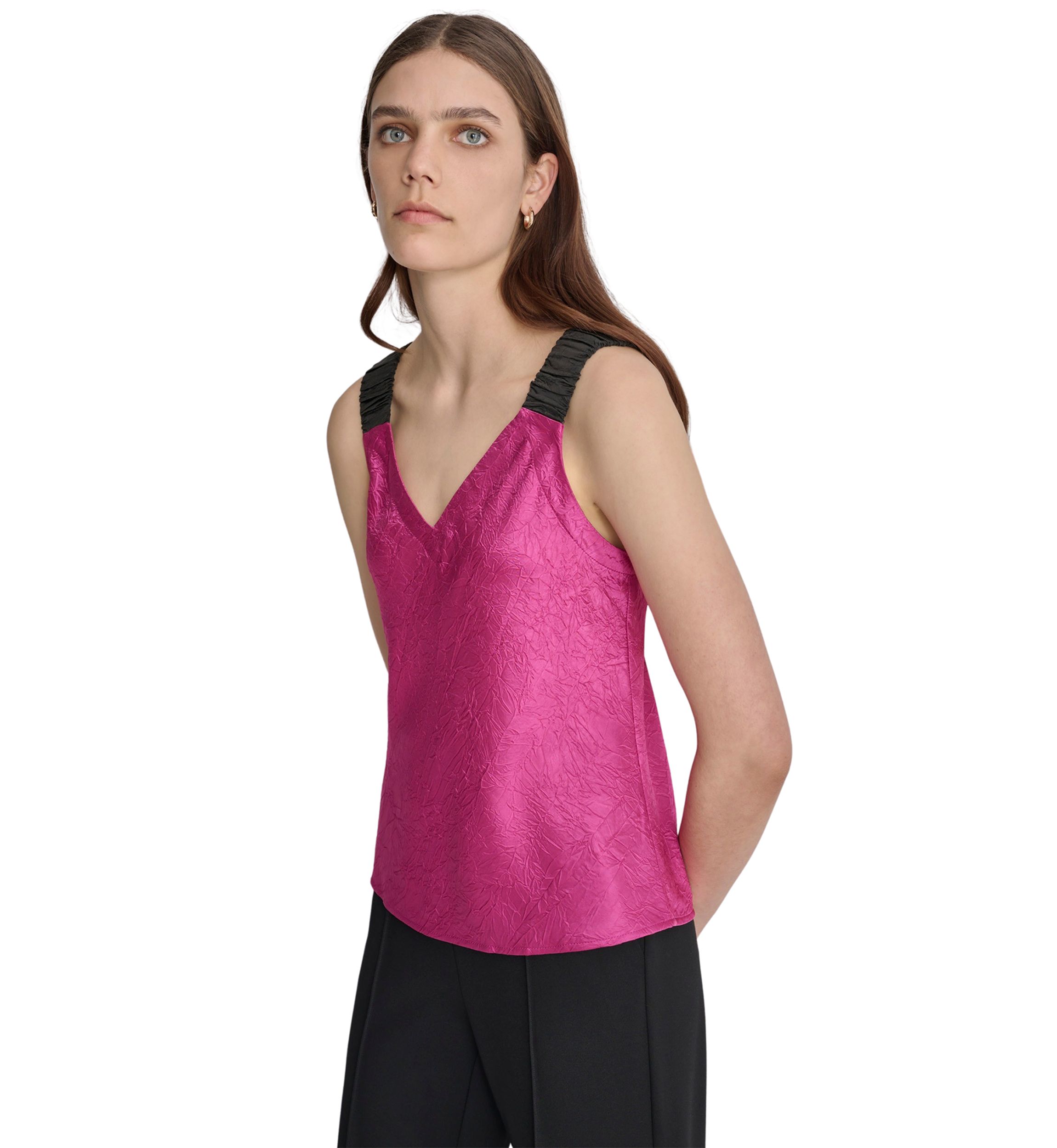 Womens Contrast Strap Tank Top